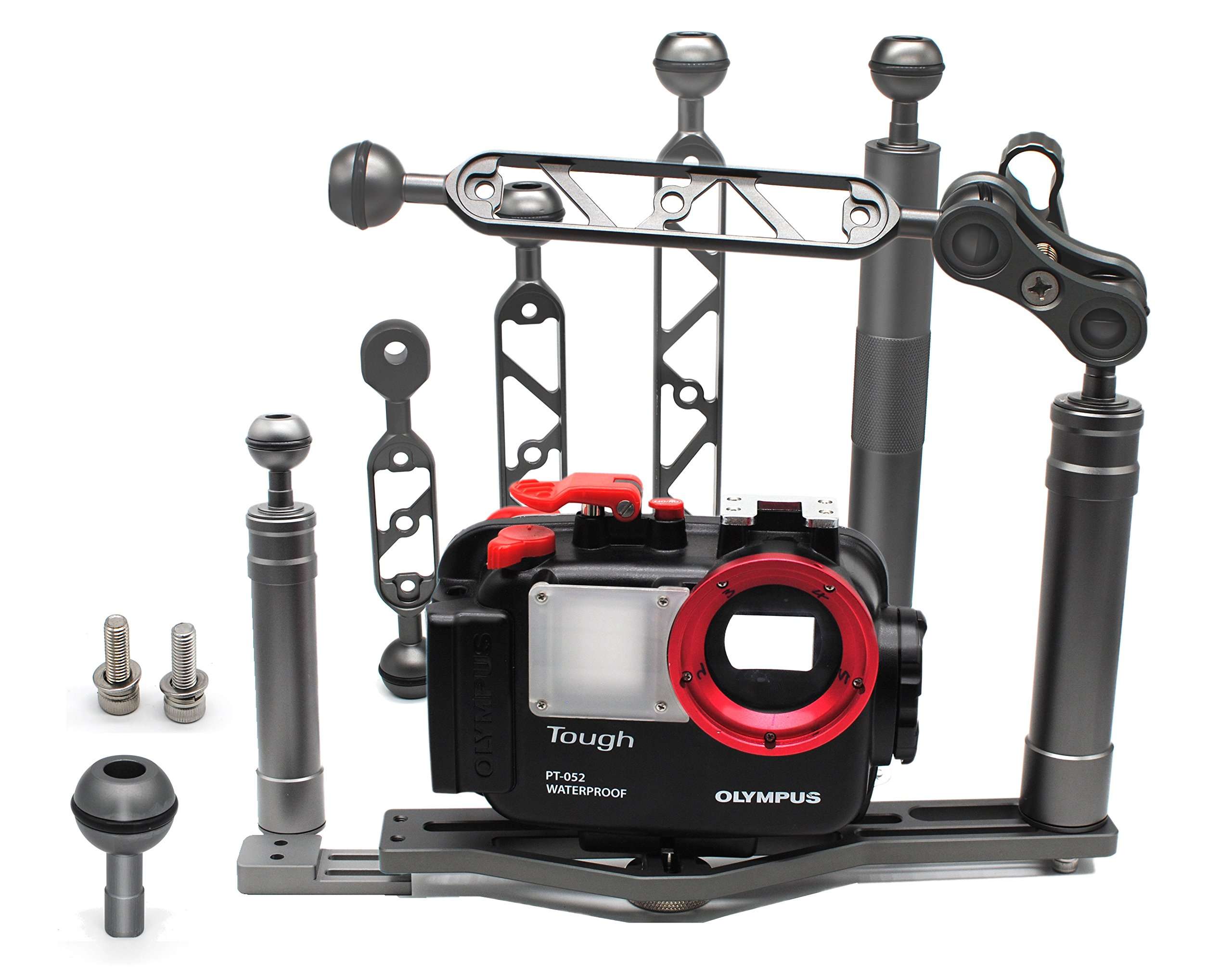 DIVTEK Dual Handheld Stabilizer Tray Handle Grip Support Extended Platform Profession for Rig Underwater Scuba Diving Dive Camera Housings/GoPro/Dome Port/Strobe 6