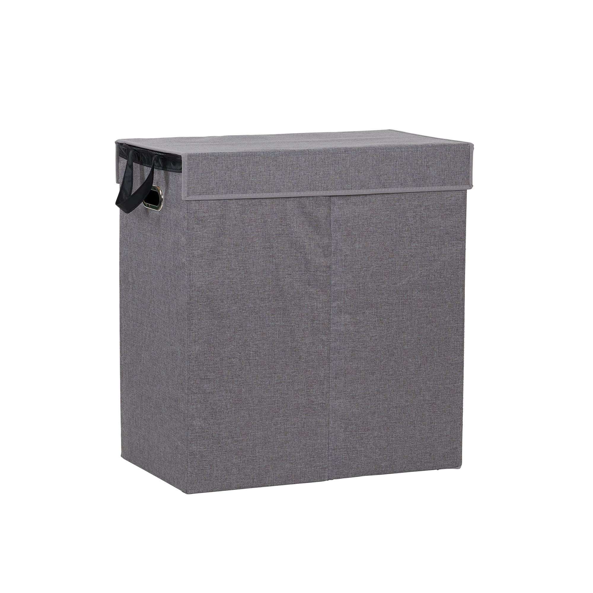 Household Essentials Collapsible Laundry Sorter with Lid, Gray 1