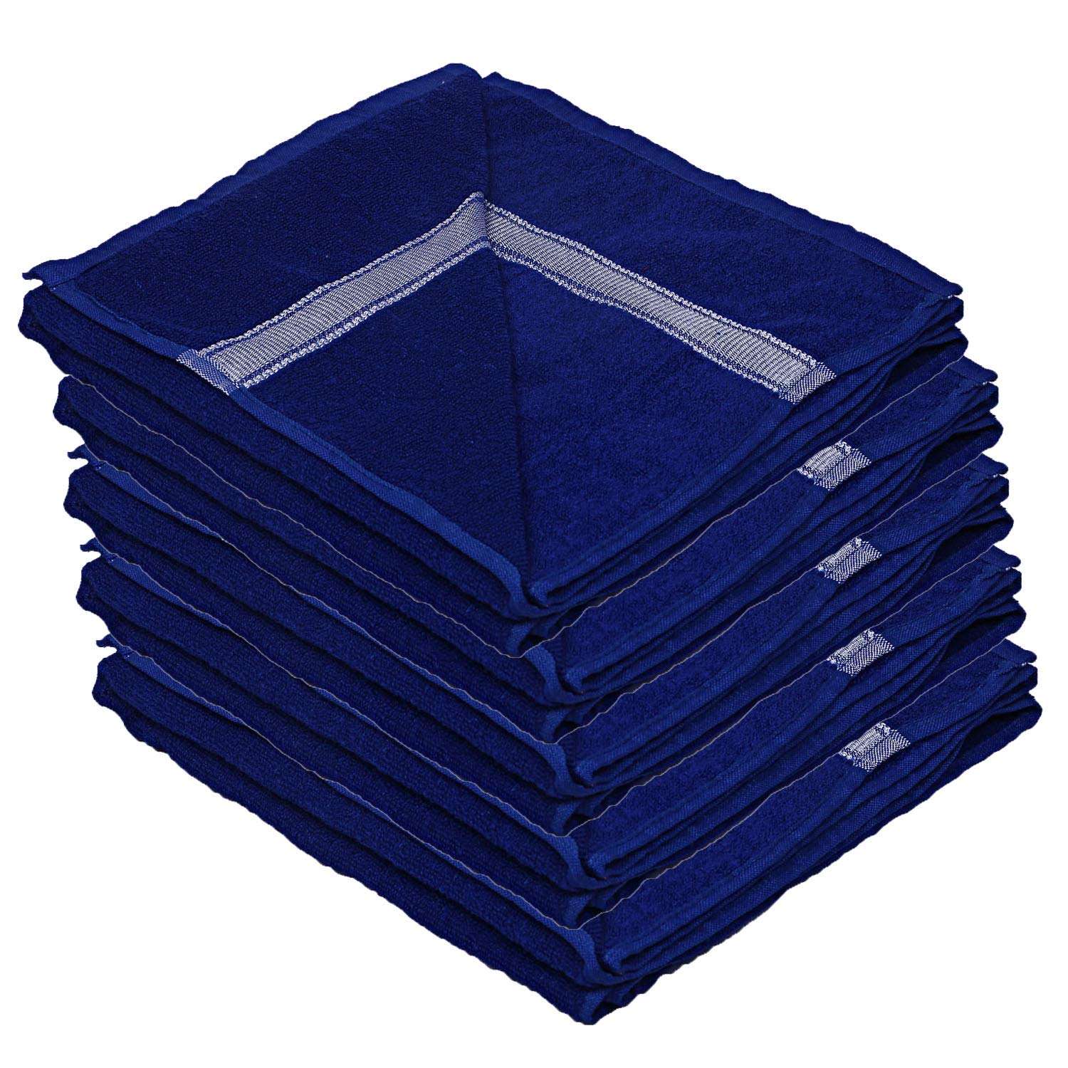 Kuber Industries Polyster 5 Pieces Full Size Bath Towel 30" x 60"(Blue) 2