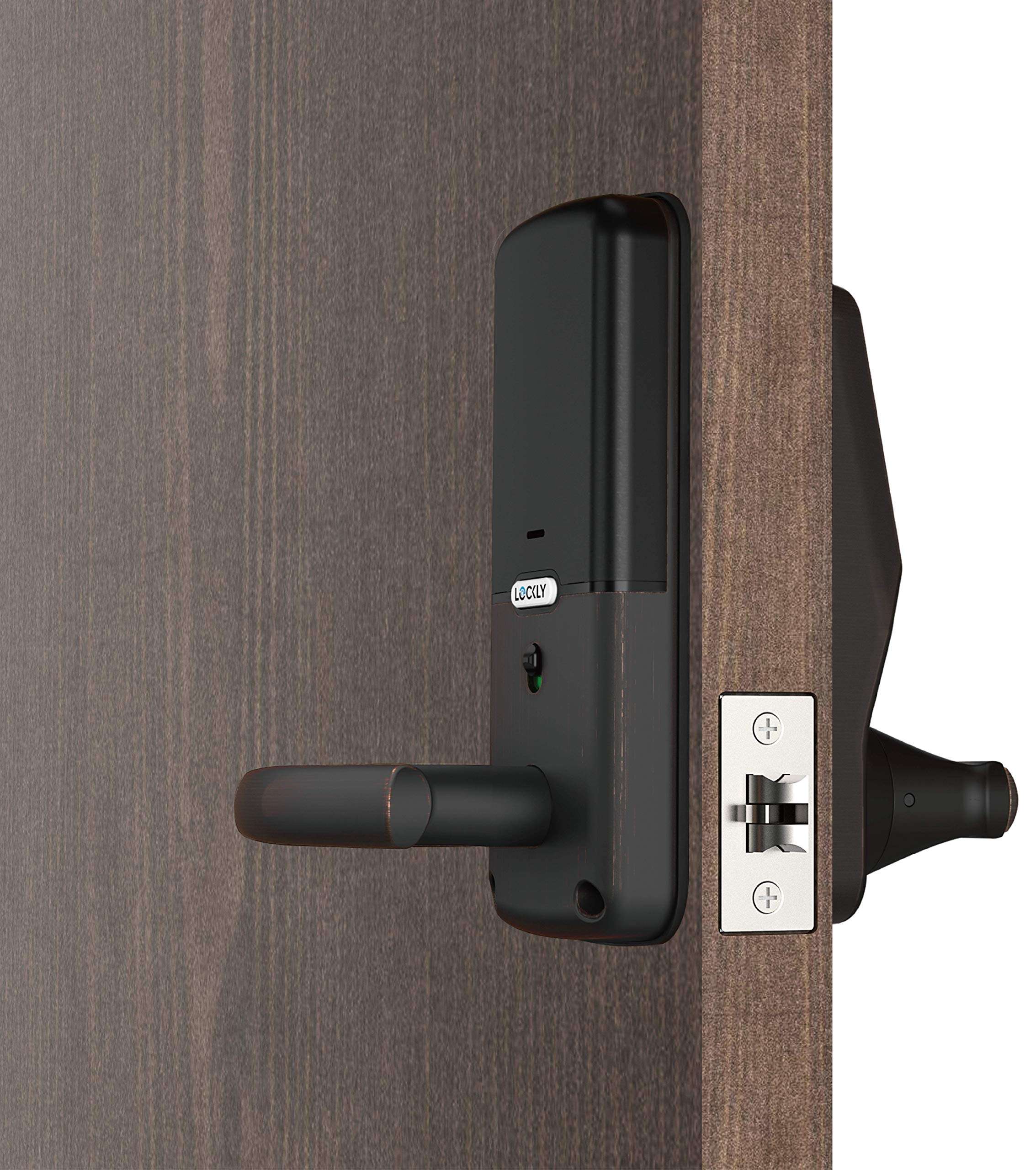 Lockly Keyless Entry Latch Door Bluetooth Smart Lock (PGD628) | LED Touchscreen Panel | Discrete Secure PIN Code | iOS Android Compatible | Auto Lock | Battery Backu 2