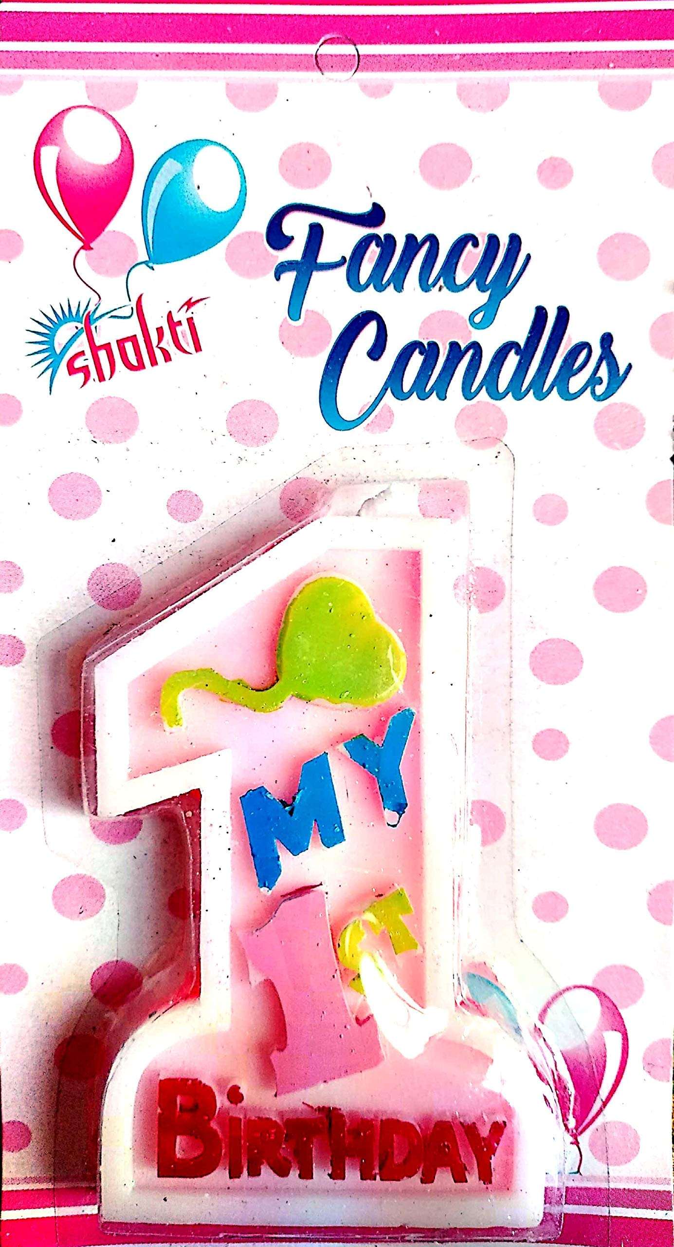 Jindal Party Products My 1st Birthday Wax Candles for Girls | Birthday Party Decoration Items (1 Candle) 2