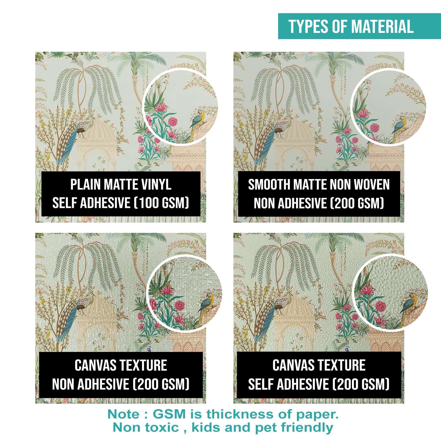 PAPER PLANE DESIGN Abstract Traditional Exquisite Ethnic Wall Mural Wallpaper. Full Wall Coverage. (Ds24) (12 X 15 FEET, Canvas Texture - Non Adhesive) 5