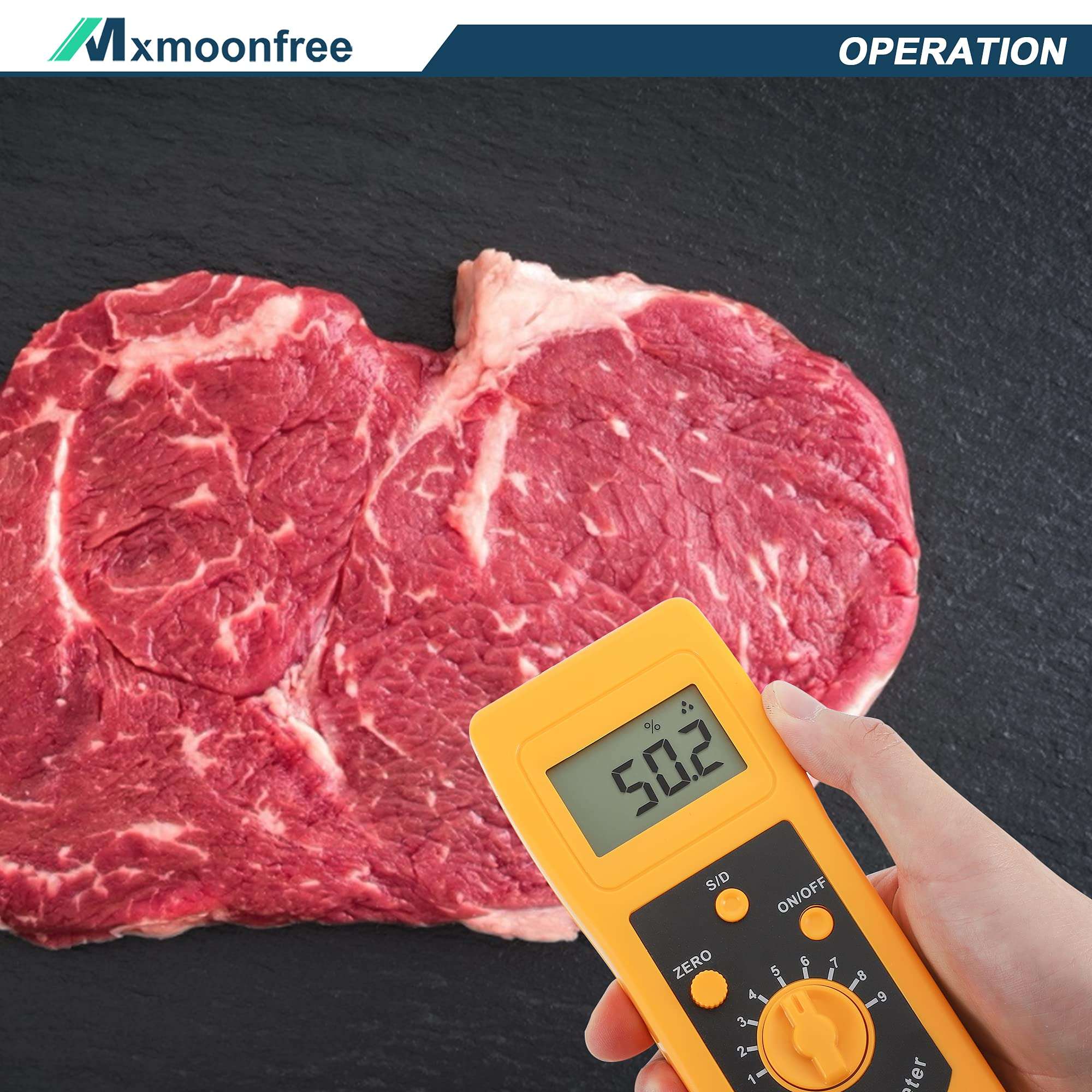 Mxmoonfree Meat Moisture Meter Portable Digital Water Injection Meat Moisture Analyzer for Poultry Pork Beef Lamb Chicken 5