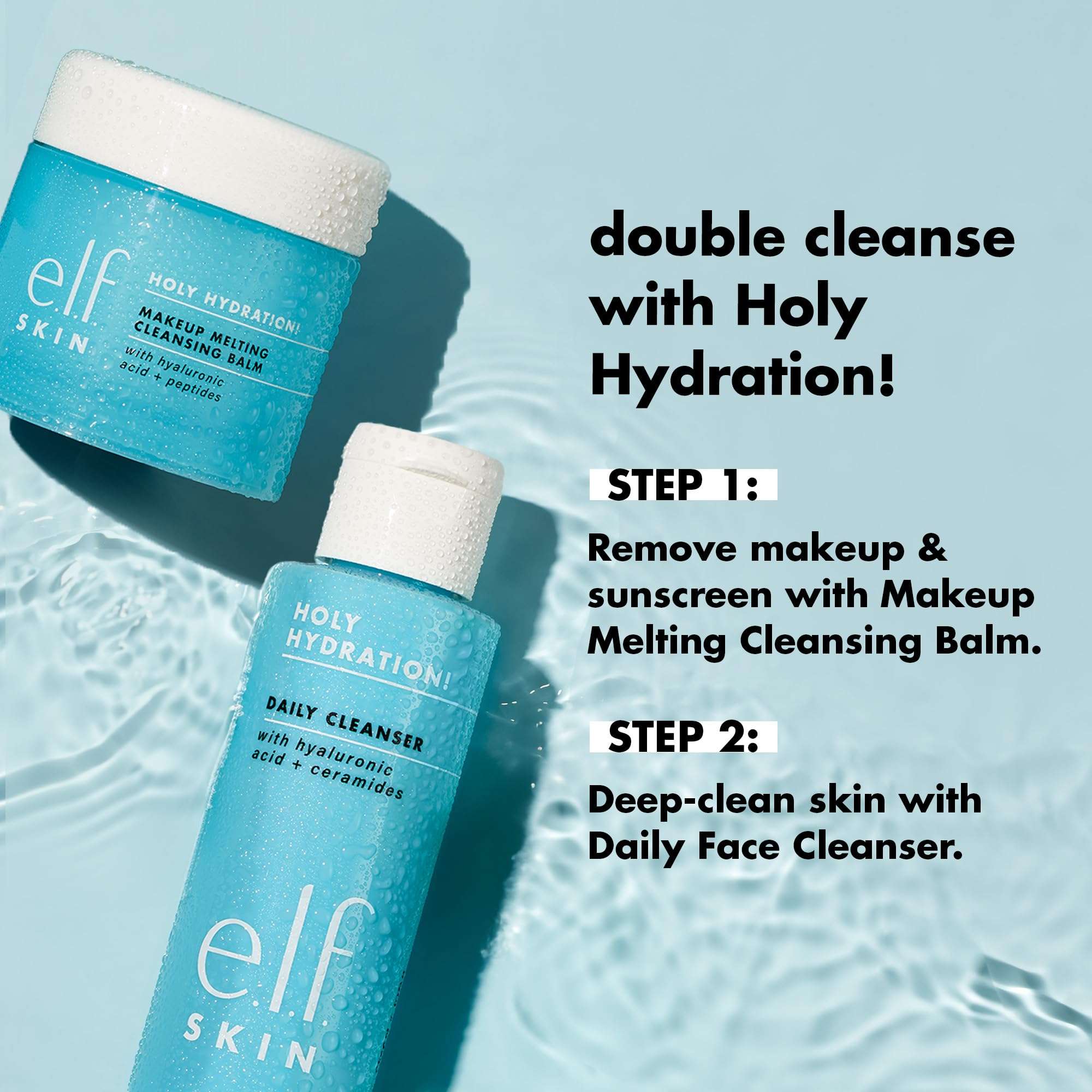 e.l.f. SKIN Holy Hydration! Daily Cleanser, Face Cleanser For Washing Away Excess Oil, Impurities & Makeup, Made With Hyaluronic Acid, Vegan & Cruelty-Free 3
