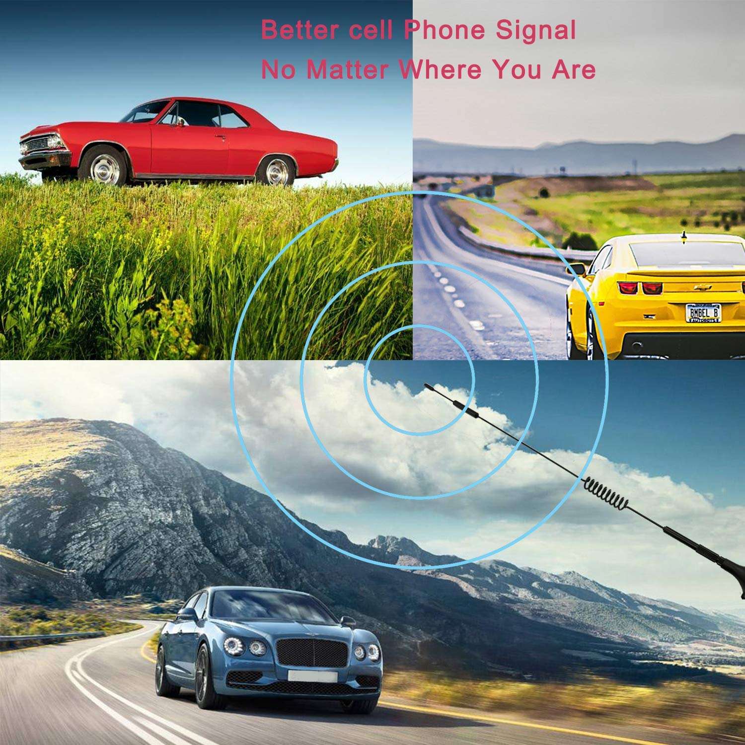 (2Pack) 4G LTE Antenna 12Dbi 700MHz/2700MHz Cellular Antenna Magnet Mount with SMA Male Connector GPRS GSM 2.4G WCDMA 3G External 5