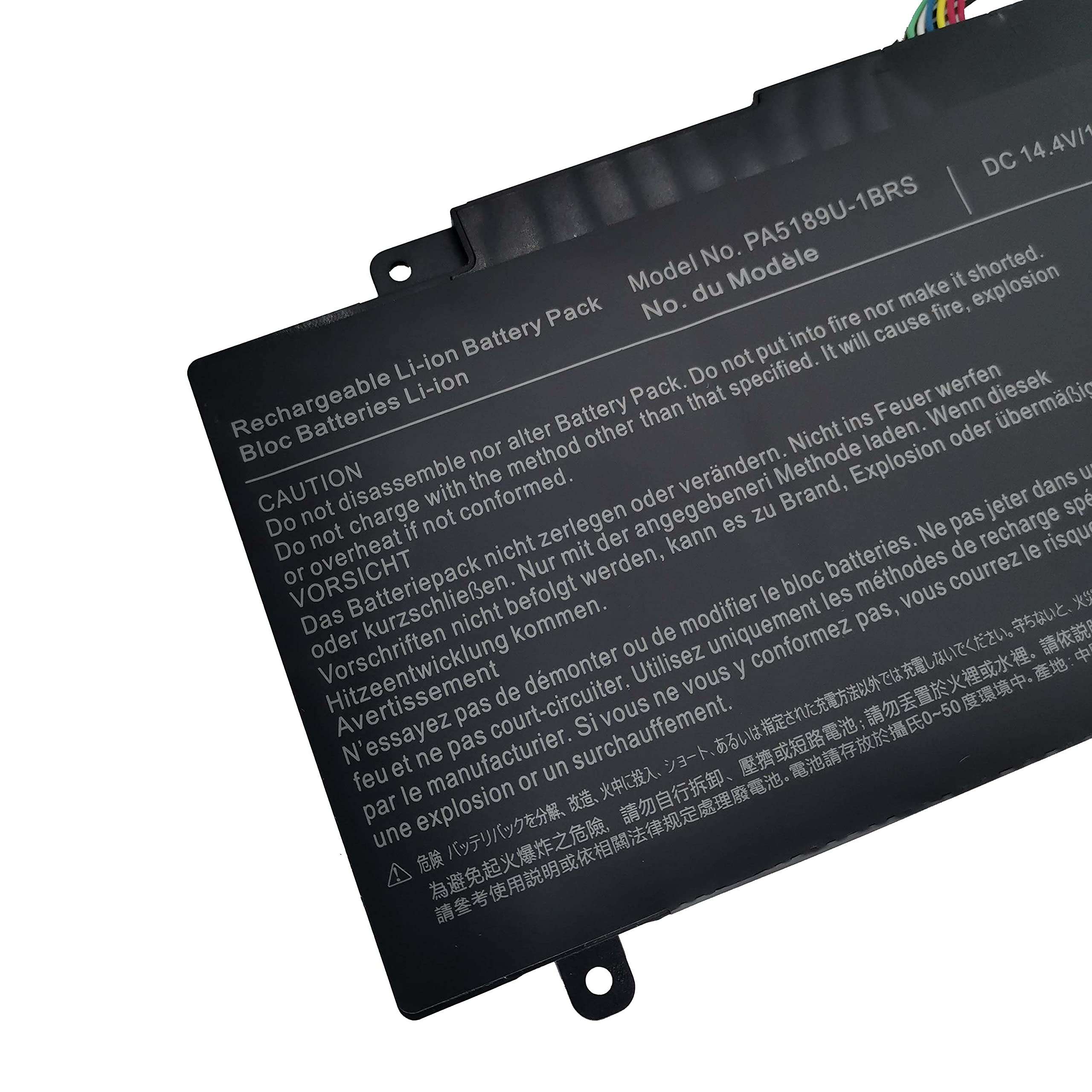 Fully PA5189U-1BRS Laptop Battery Compatible with Toshiba Satellite P55W-B P55W-B5224 P50W-B Satellite P55W-B5220-14.4V 60Wh/3860mAh 2