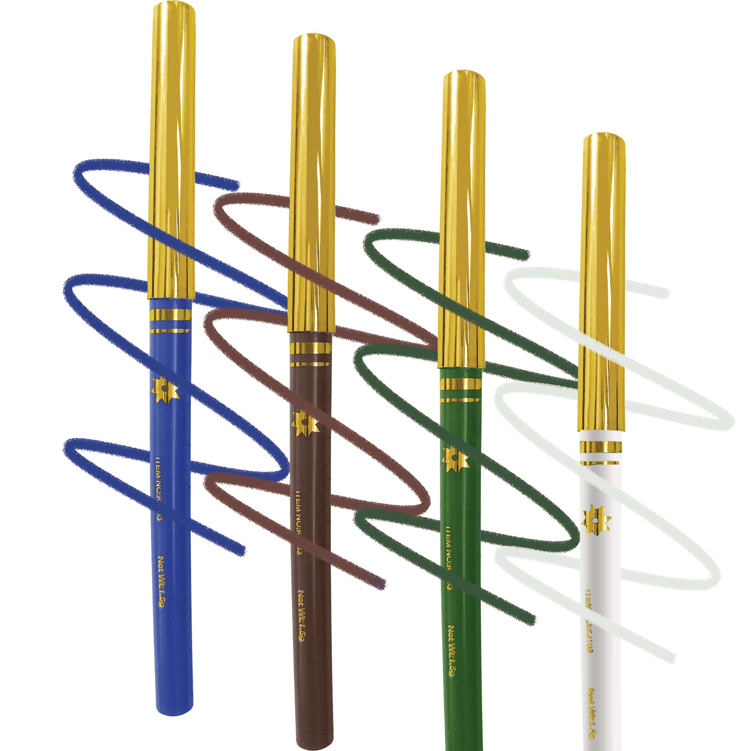 MAPPERZ Waterproof Eyeliner Richly Pigmented Color Pencil All Day Wear Long Lasting Fadeproof Ultra Creamy Smooth Formula Sharpen able Tip Perfectly Outlined Eyes (4 Multiolour) 4