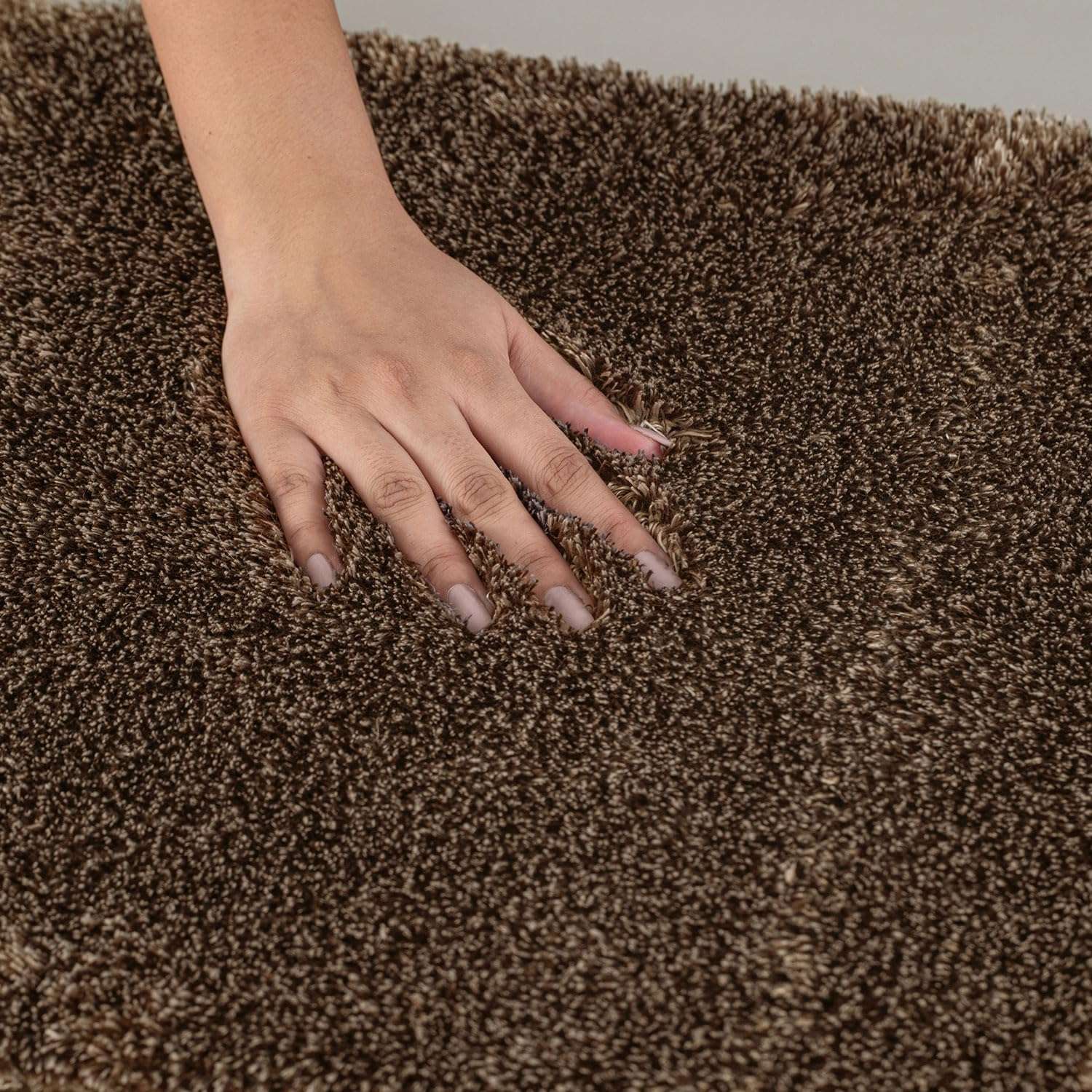 Spread Spain Lamb Bathmats for Bathrooms & Home - Brown | Quick Drying & Highly Absorbent Bath Floor Mat | Dual Tone Design | Super Soft Anti-Slip & Washable Bath Room Mat - 50 x 80cm 5