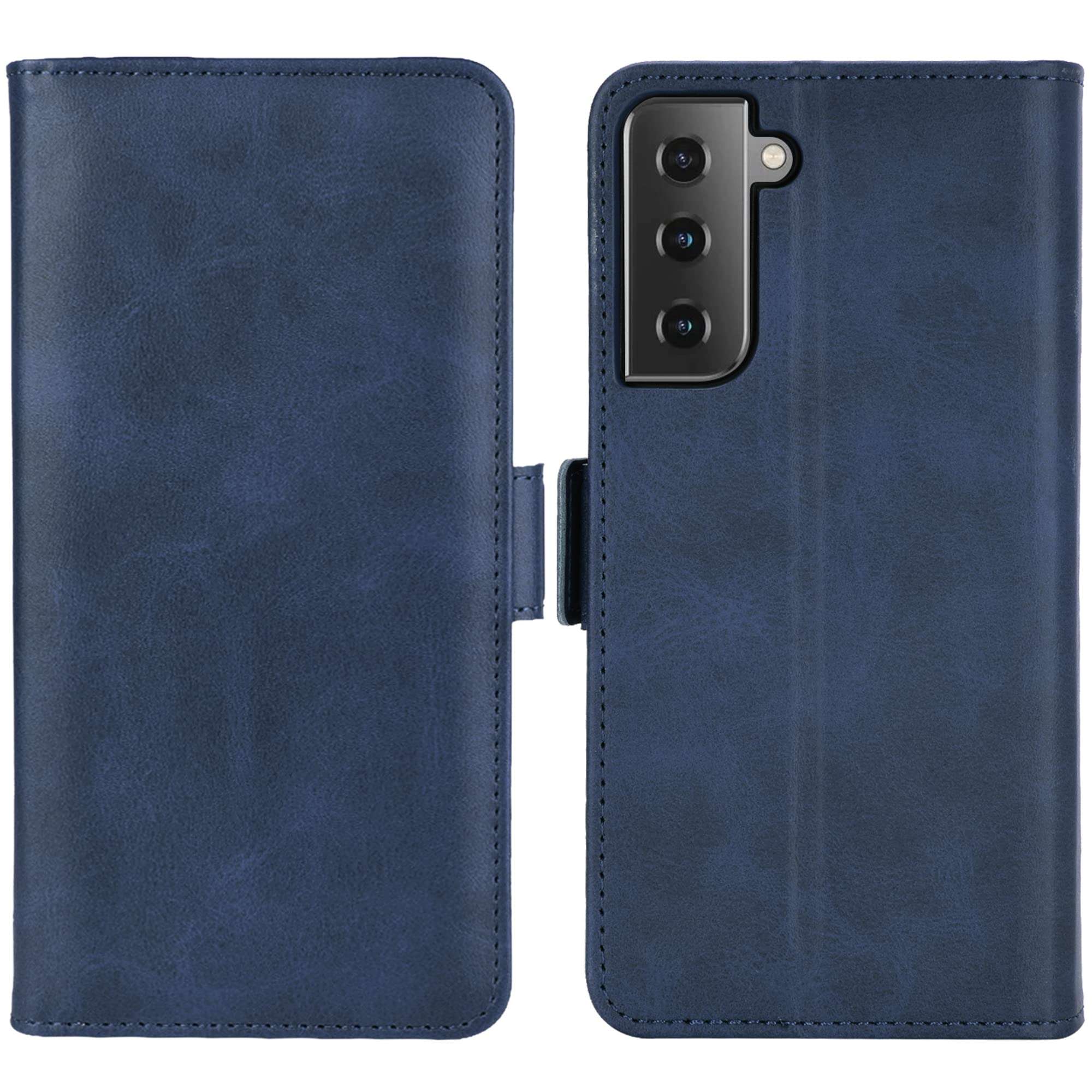 D DESSVON Wallet Case Compatible with Samsung Galaxy S21 Plus, Galaxy S21 Plus Leather Flip Case with Card Holder Kickstand Magnetic Buckle Phone Case Compatible for Samsung Galaxy S21 Plus 5G Blue 1