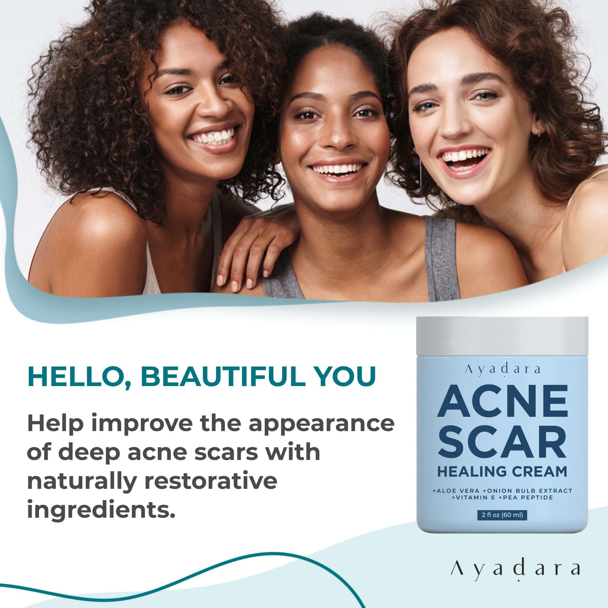 AYADARA Acne Scar Healing Cream, 2 fl oz, Acne Treatment for Face, Stretch Marks, Body Scars, Acne Scar Removal Cream for Body, Acne Remover for Cuts and Burns, For All Skin Types, 200+ Uses 3