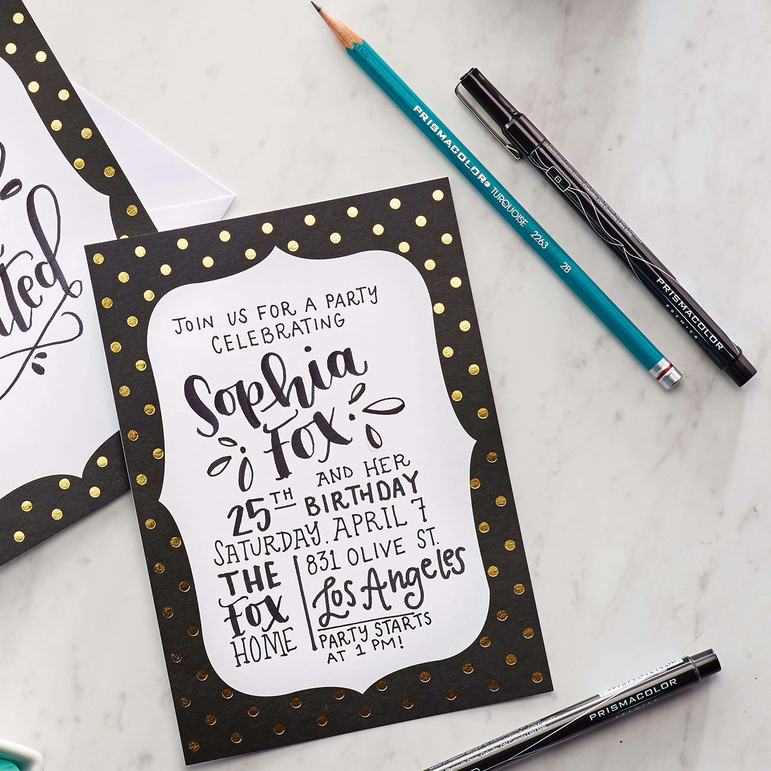 Prismacolor Premier Advanced Hand Lettering Set With Illustration Markers Art Pens Pencils Eraser And Tips Pamphlet Adult Coloring 13 Count 6