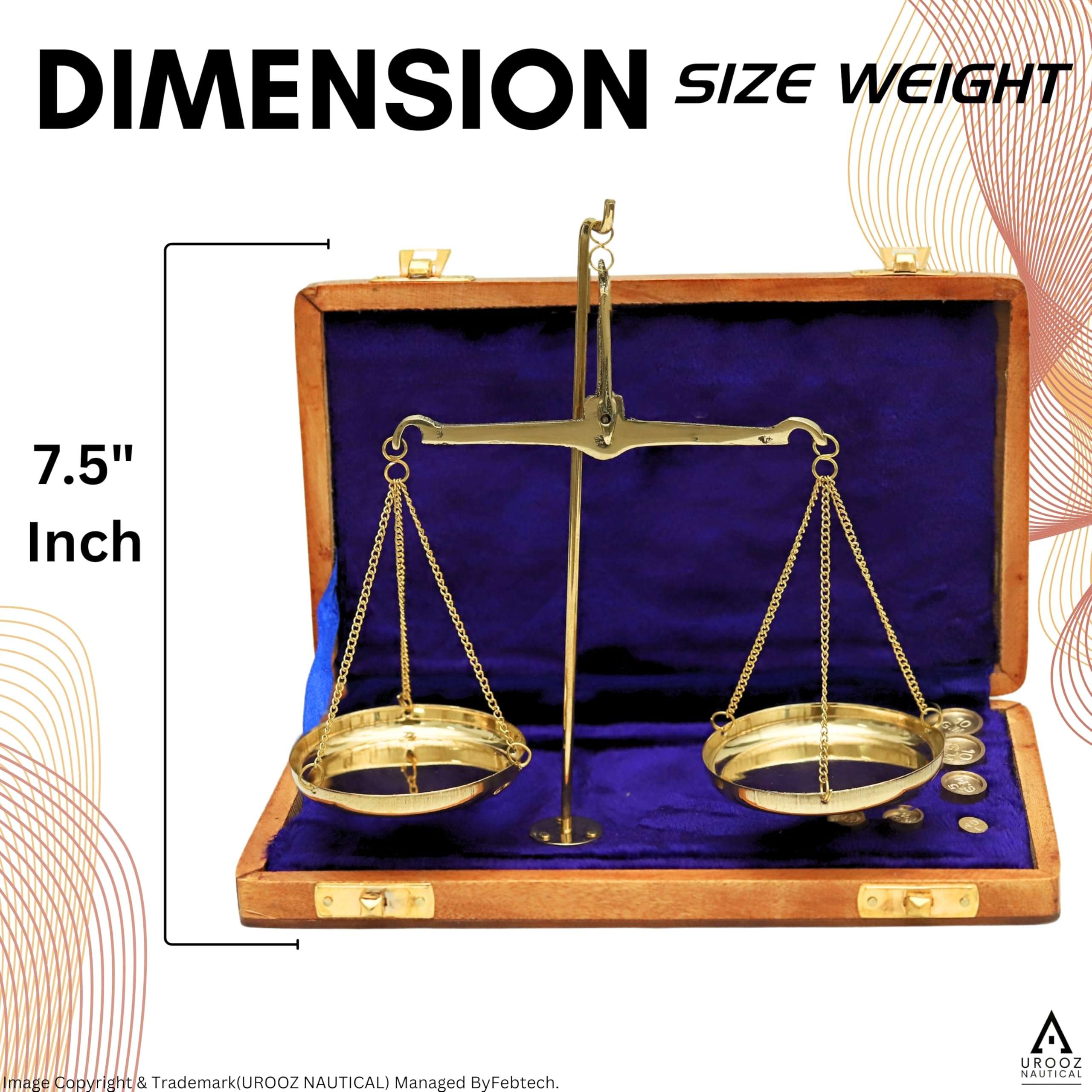 Vintage Justice Law Scale Old Traditional Goldsmith Weight (Tarazu) showpiece Antique Brass Weighing Scale Balance Decoration Collectibles Marine Instrument Home/Office Table Decor 3