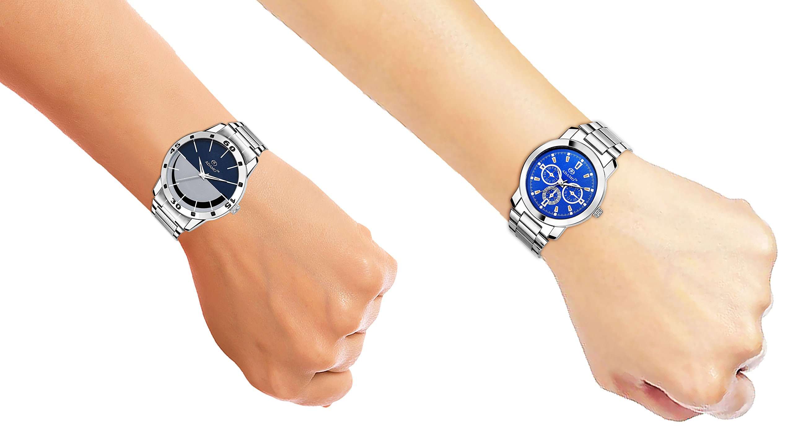 ADAMO Designer Couple Combo Wrist Watch 817-324SM05 6