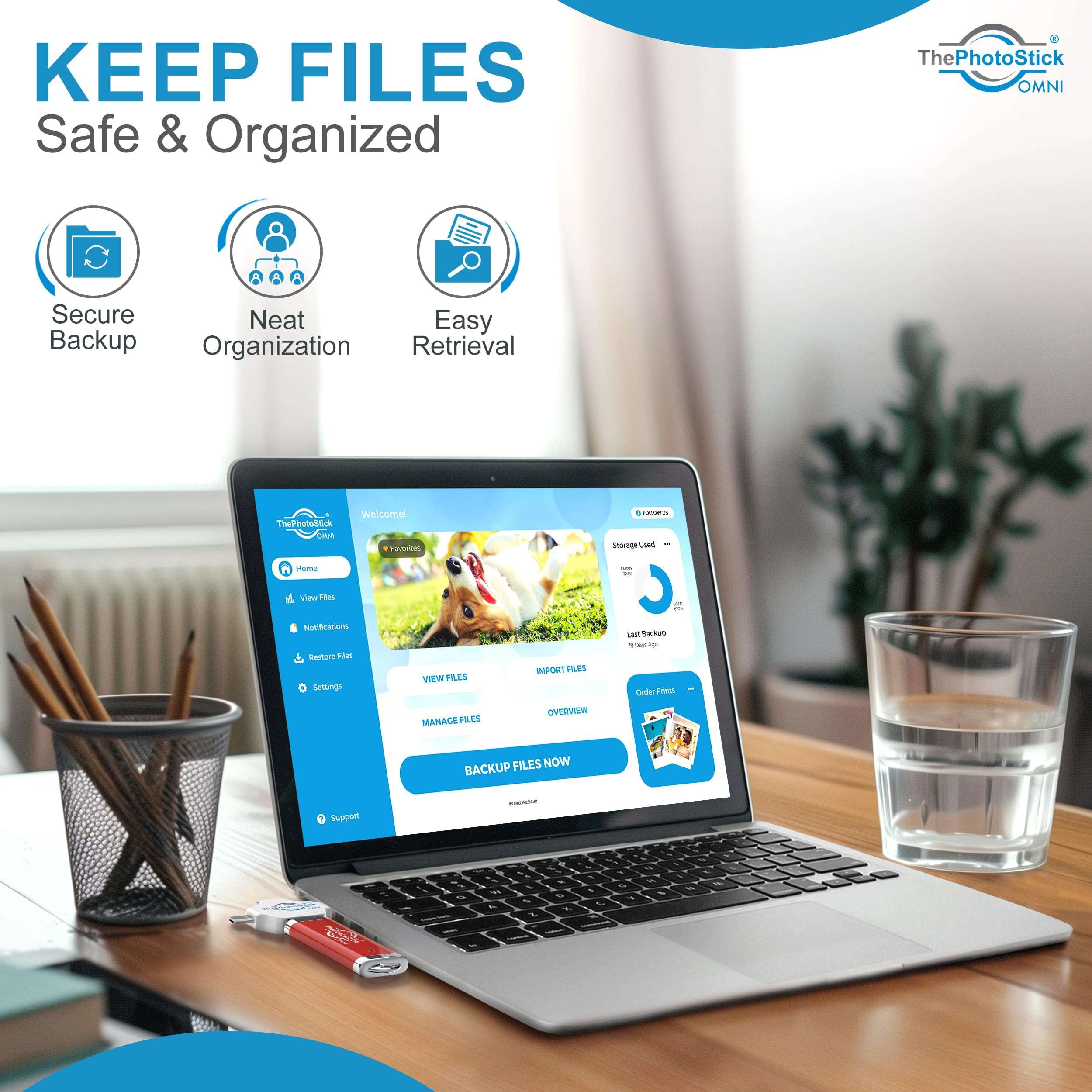 ThePhotoStick® Omni 128GB + Protective Case | Secure Photo & Video Backup and Transfer | Digital File Organization | USB & Multiport Connection for Phones, Tablets and Computers | Water Resistant Case 5