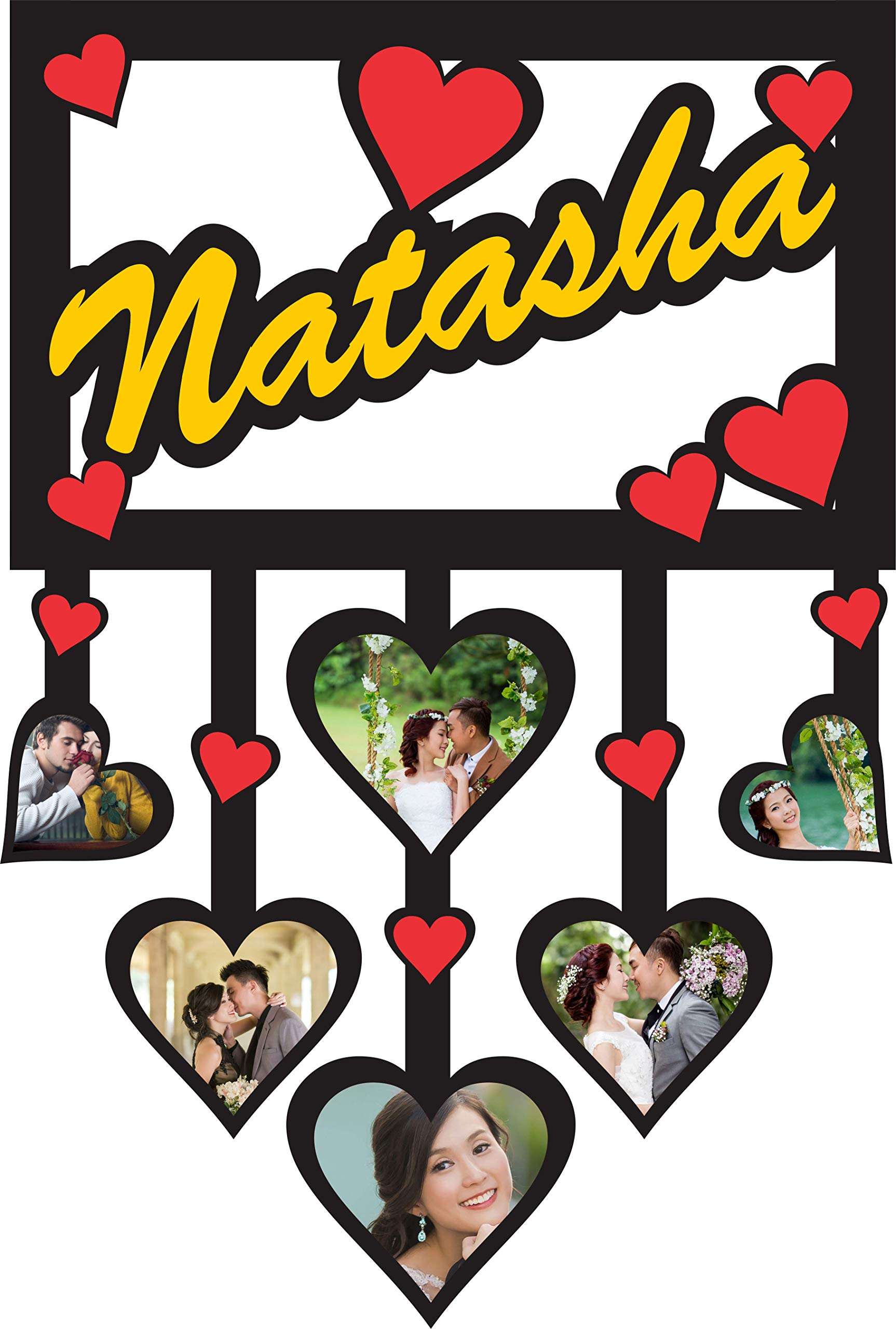 Chitransh Personalized Photo Frame with Your Name and Photos (IM-10) 2