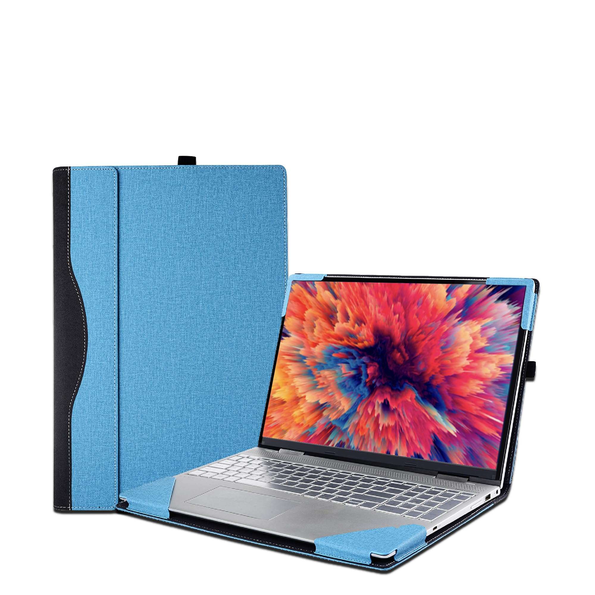 16 inch Laptop Case Cover for HP EliteBook 860/865 G9 G10 Sleeve & ZBook Firefly,Detachable PU Leather Protective Shell Bag with Pen Holder(Light Blue) 1