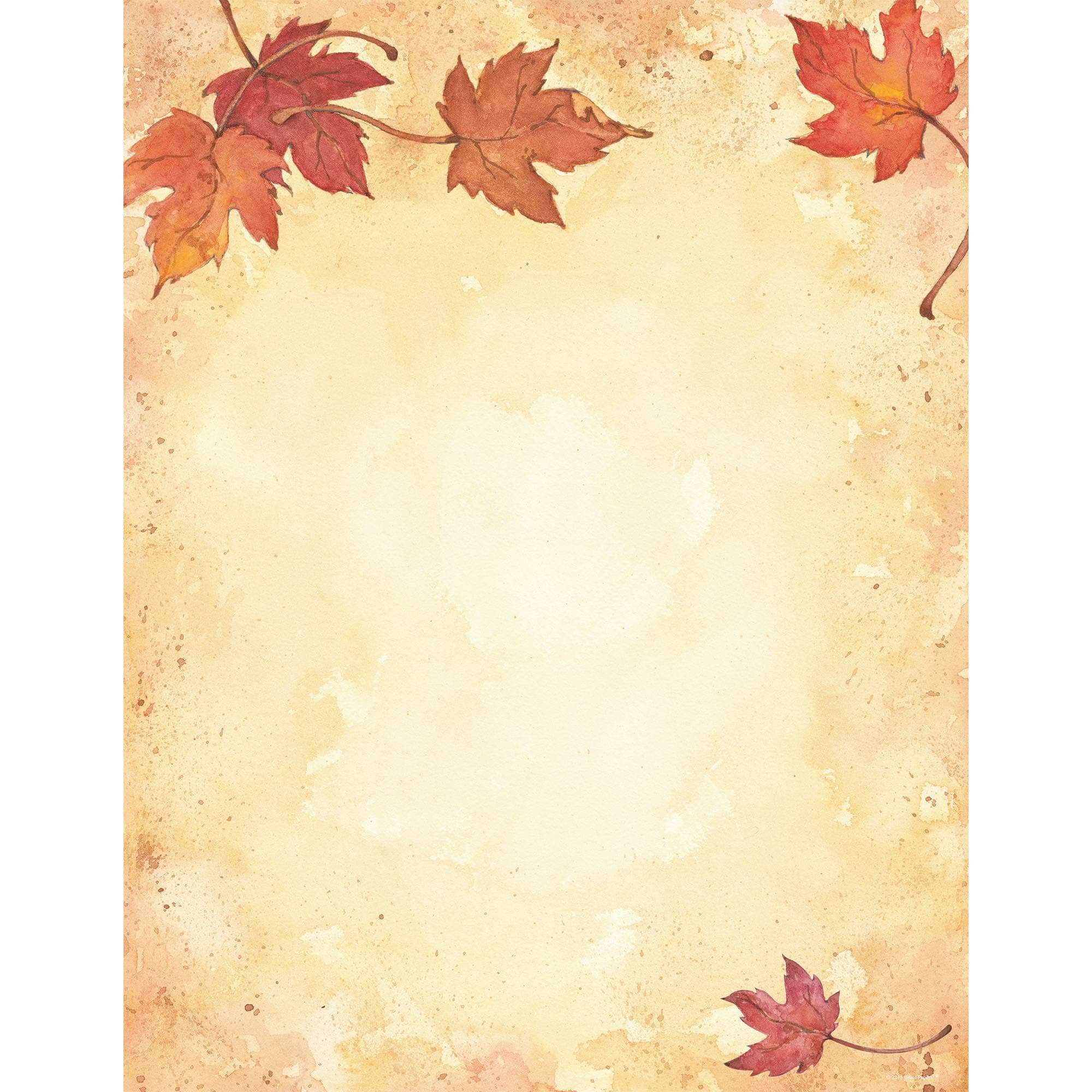 Great Papers! Fall Leaves Letterhead, Imprintable Stationery, 80 Sheets, 8.5" x 11" (2014075) 1