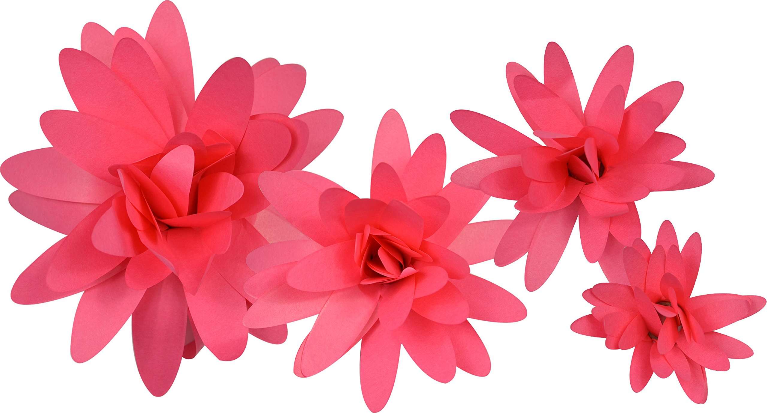 Little B 58 Piece 100490 Paper Flower Petal Pack, Bright Pink Daisy