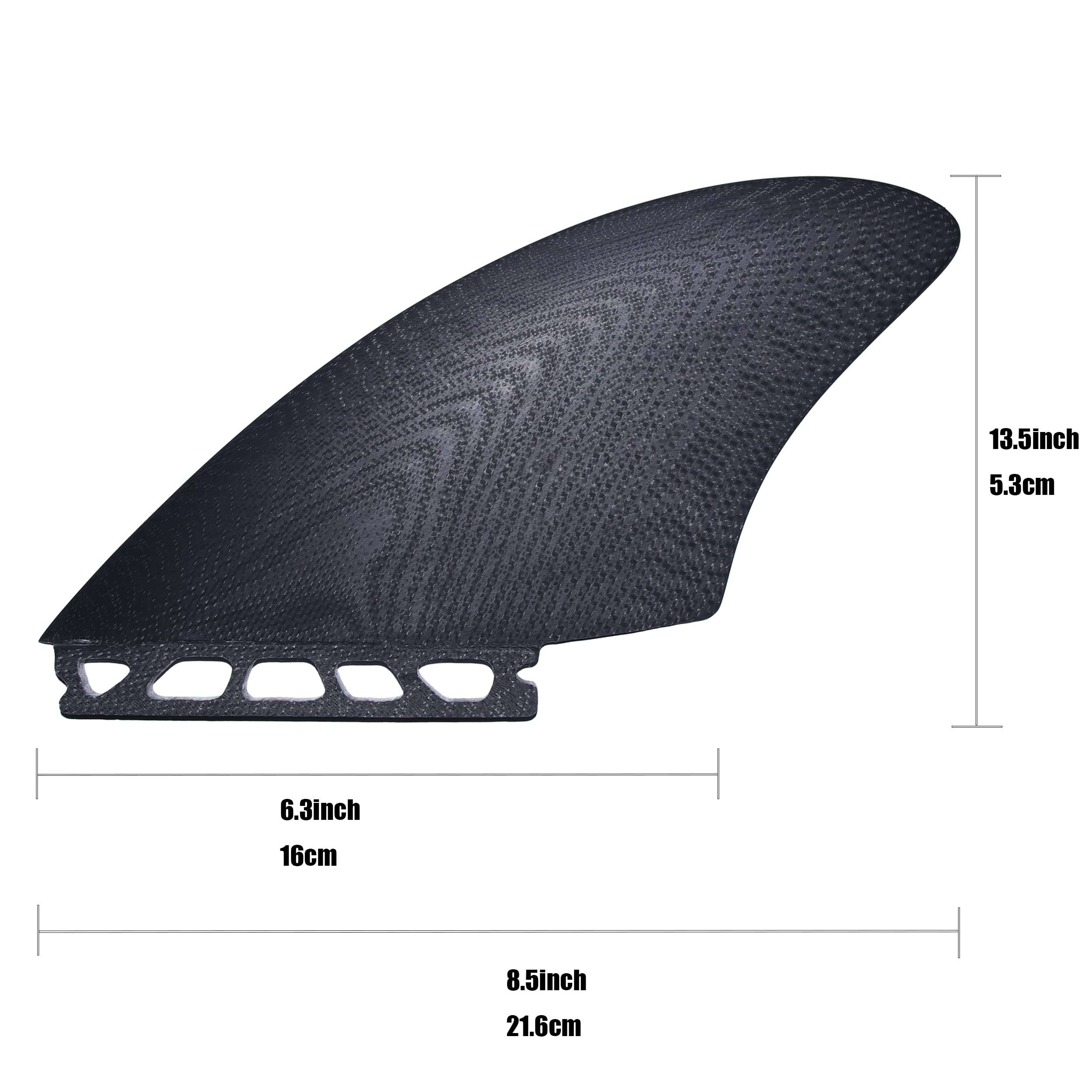 OITRCSS Twin Keel Single Tab Surfing Fins -Keel Twin Fins Set -100% Glass Fiber- Upgrade Your Fish Surfboard Performance 3