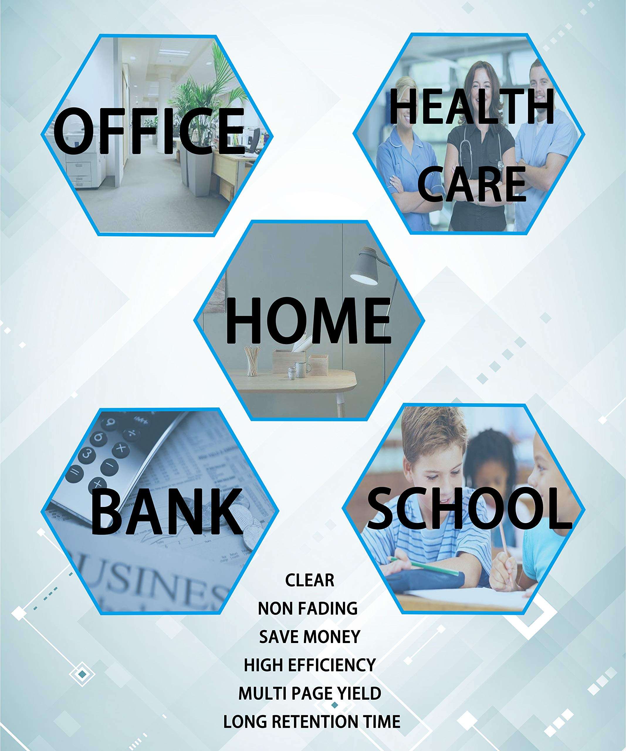 MM MUCH & MORE Compatible Ink Cartridge Replacement for Canon PGI-5 PGI5 CLI-8 Used with PIXMA iP5200 iP5200R iP5300 iP6600D iX5000 MP600 MP600R MP830 MP950 MP960 Pro9000 Printers (4-Pack, Black) 6