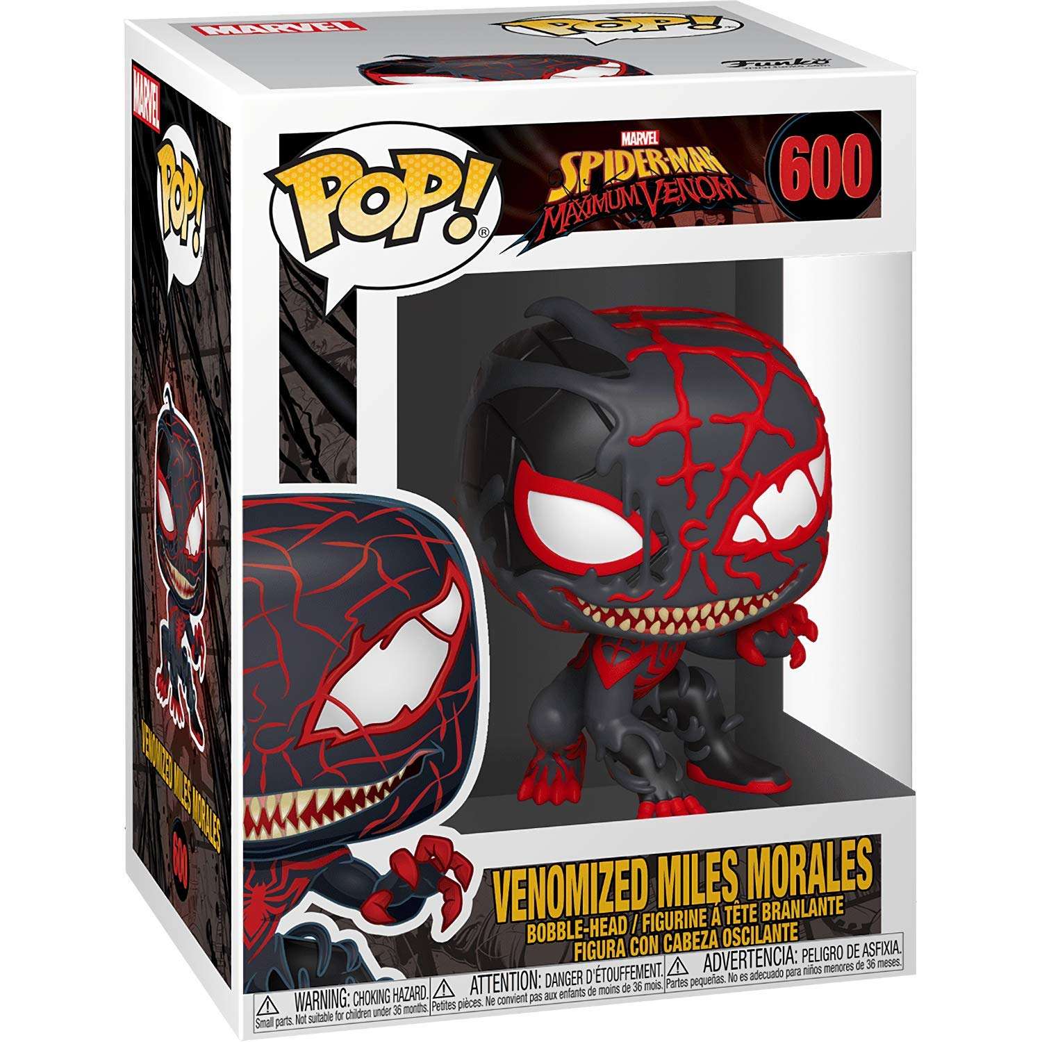 Venomized Miles Morales: Funk o Pop! Vinyl Figure Bundle with 1 Compatible 'ToysDiva' Graphic Protector (600 - 46459 - B) 4