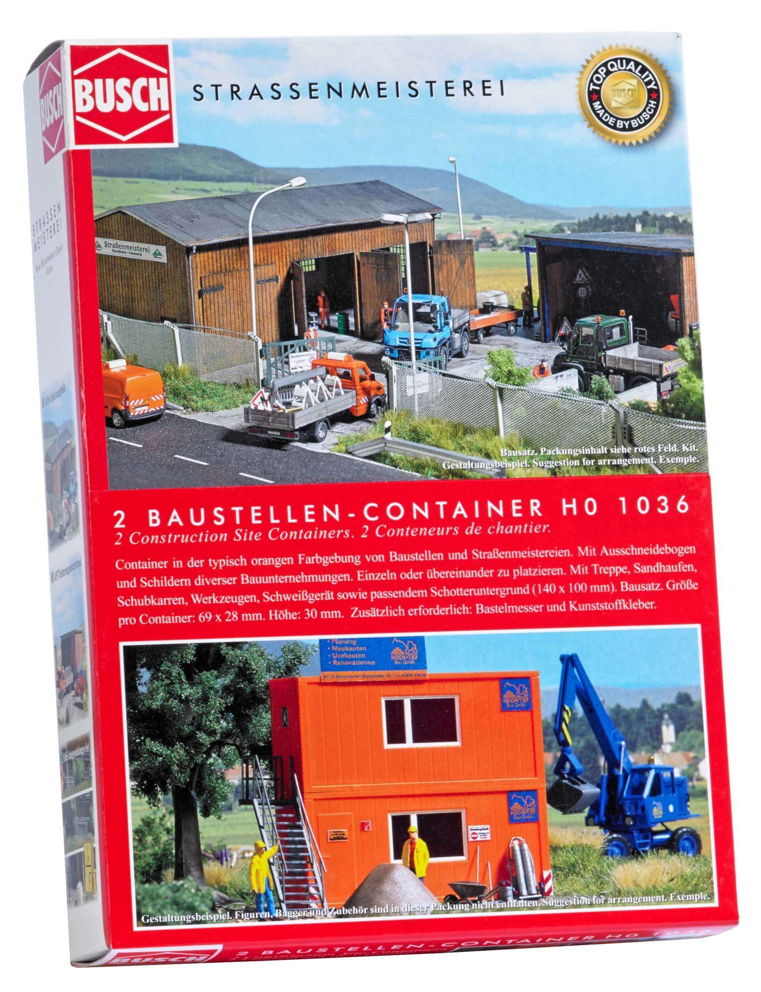 Busch 1036 Construction Site Center 2 HO Structure Scale Model Structure 1