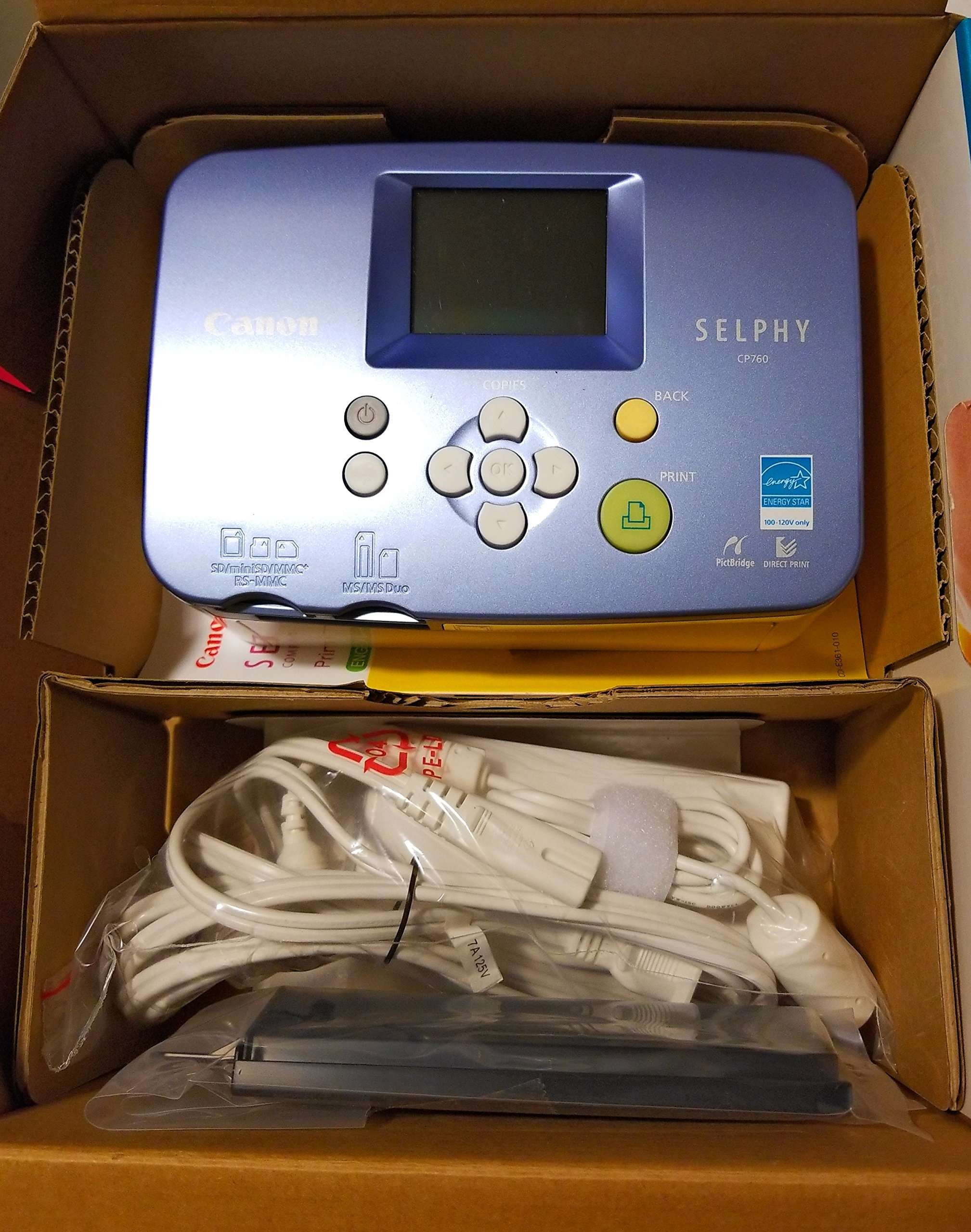 Canon Selphy CP760 Compact Photo Printer (Blue) 3