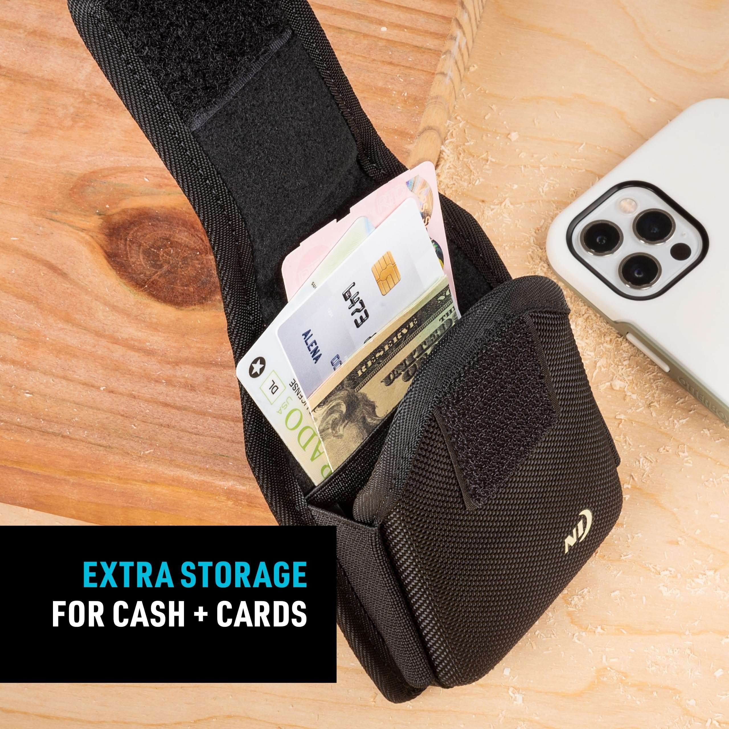 Nite Ize Clip Case Hardshell Universal Rugged Holster - Protective Phone Holder with Belt Clip - Holster for Men's & Women's Belts - Utility Belt Phone Pouch - X-Large, Black 4