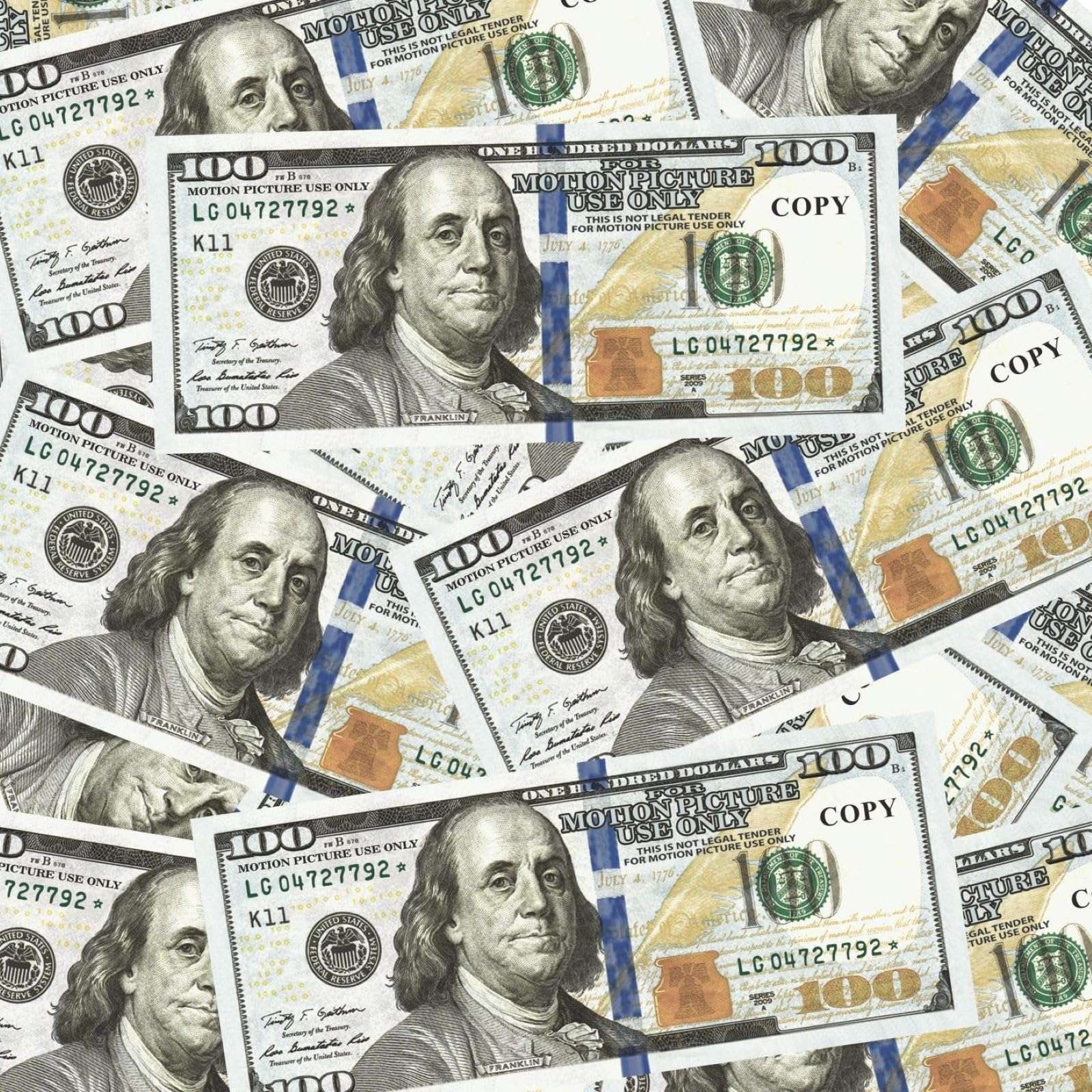 Alagoo 100 PCS Fake Money for Kids Pretend Play - Play Money for Teaching, Prop Money for Board Game, Movie, Magic 5