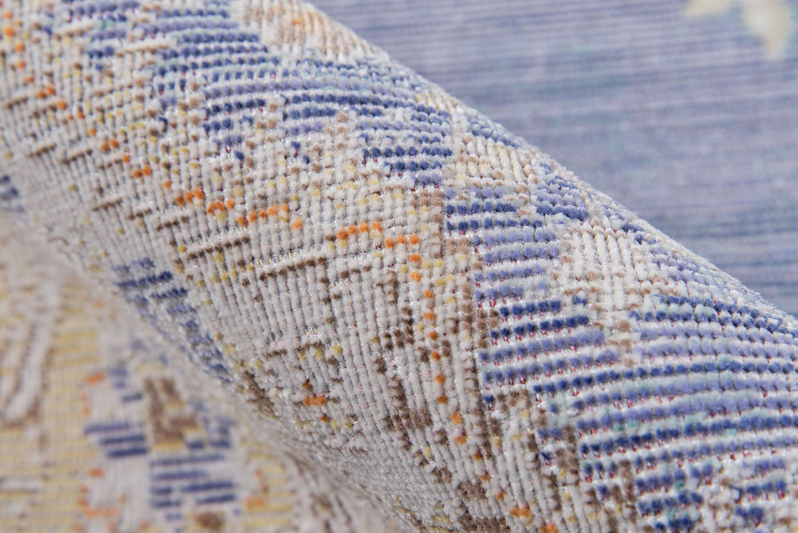 Momeni Rugs Isabella Traditional Medallion Flat Weave Area Rug, 2' X 3', Periwinkle 3