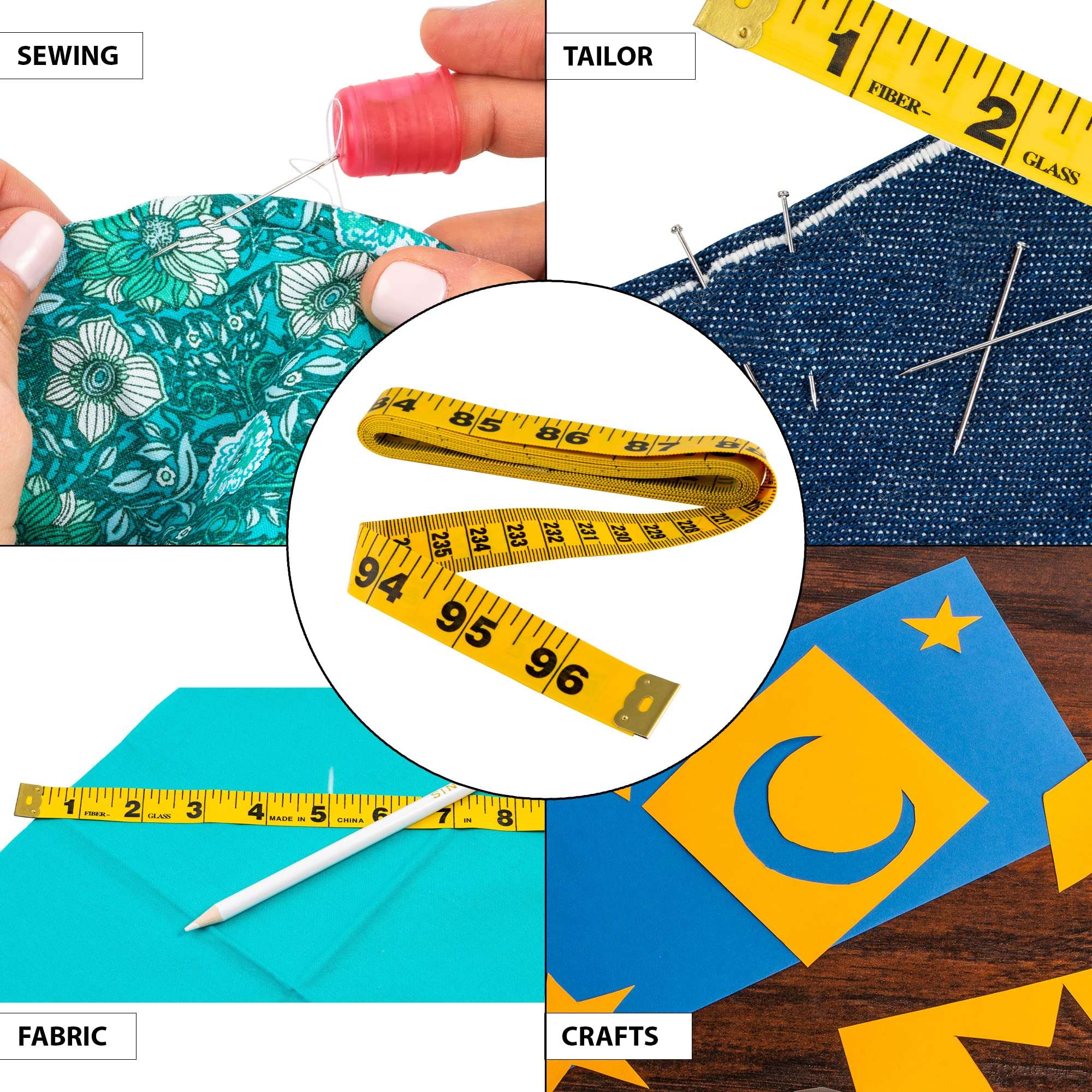 Singer 00258 Extra Long Vinyl Tape Measure, 96-Inch (Single) (1) 3