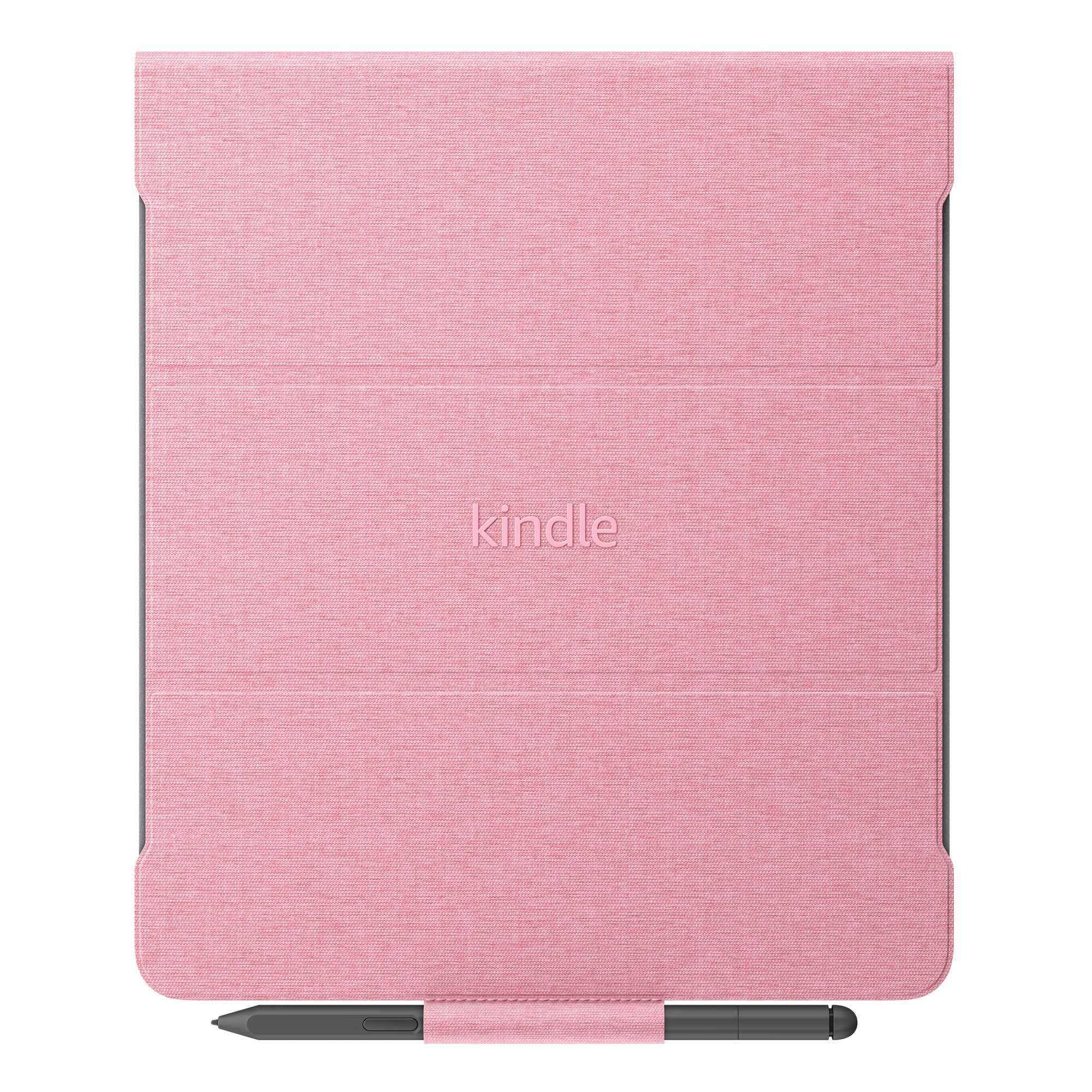 Amazon Kindle Scribe Fabric Folio Cover with Magnetic Attach, Sleek Protective Case - Rose 1
