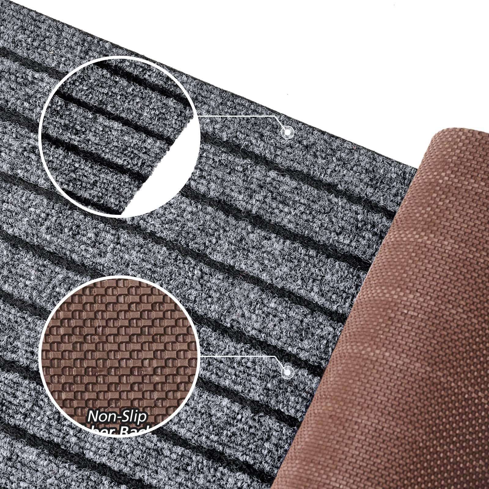 Morefany Outdoor/Indoor 2ft x 5ft Runner Rug, Hallway Custom Sizes Non-Slip Rubber Backing Area Runner Rugs Waterproof Carpet Rugs for Kitchen Entryway Balcony Garage Stair Laundry 4