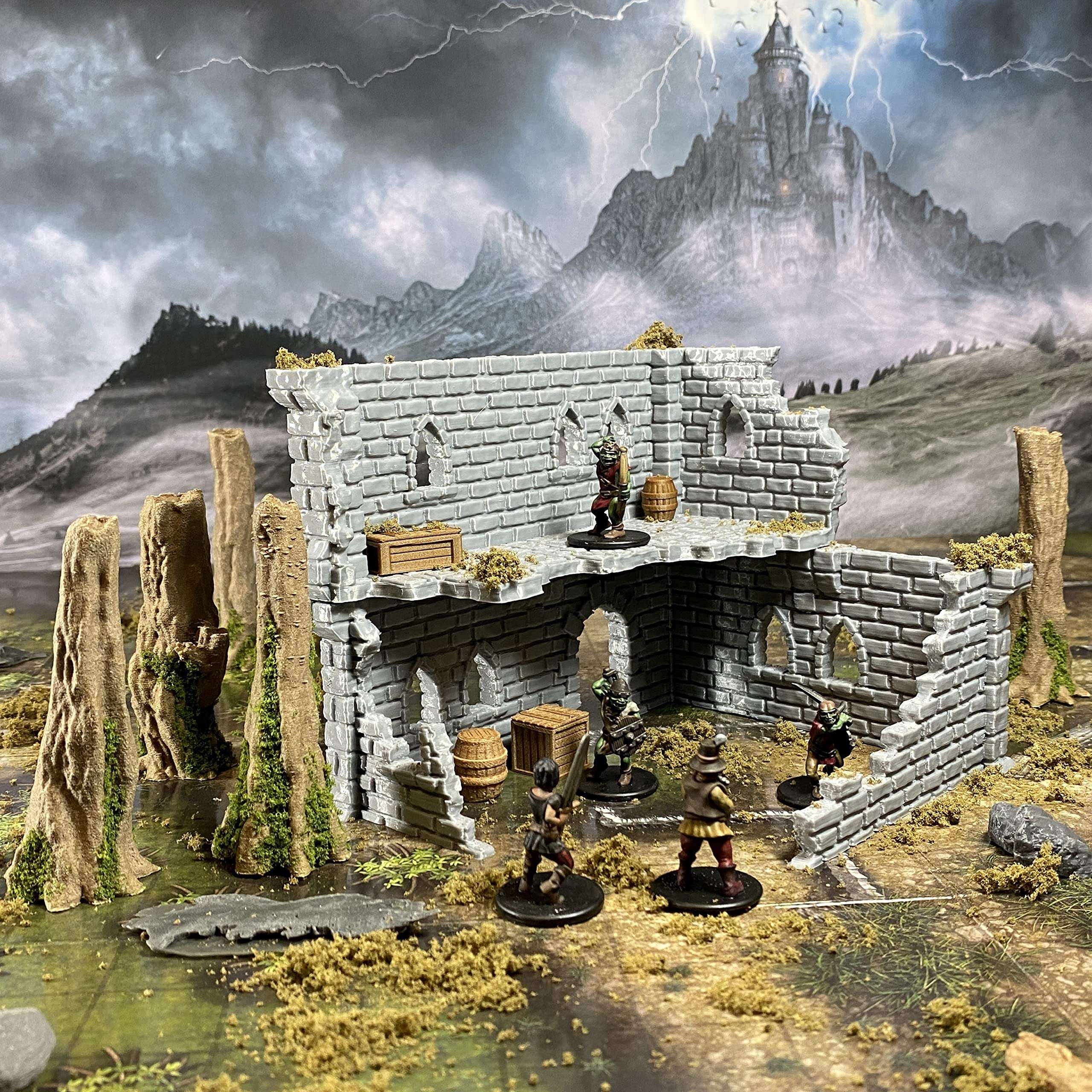 Extruded Gaming Building Ruins Set 2A 3