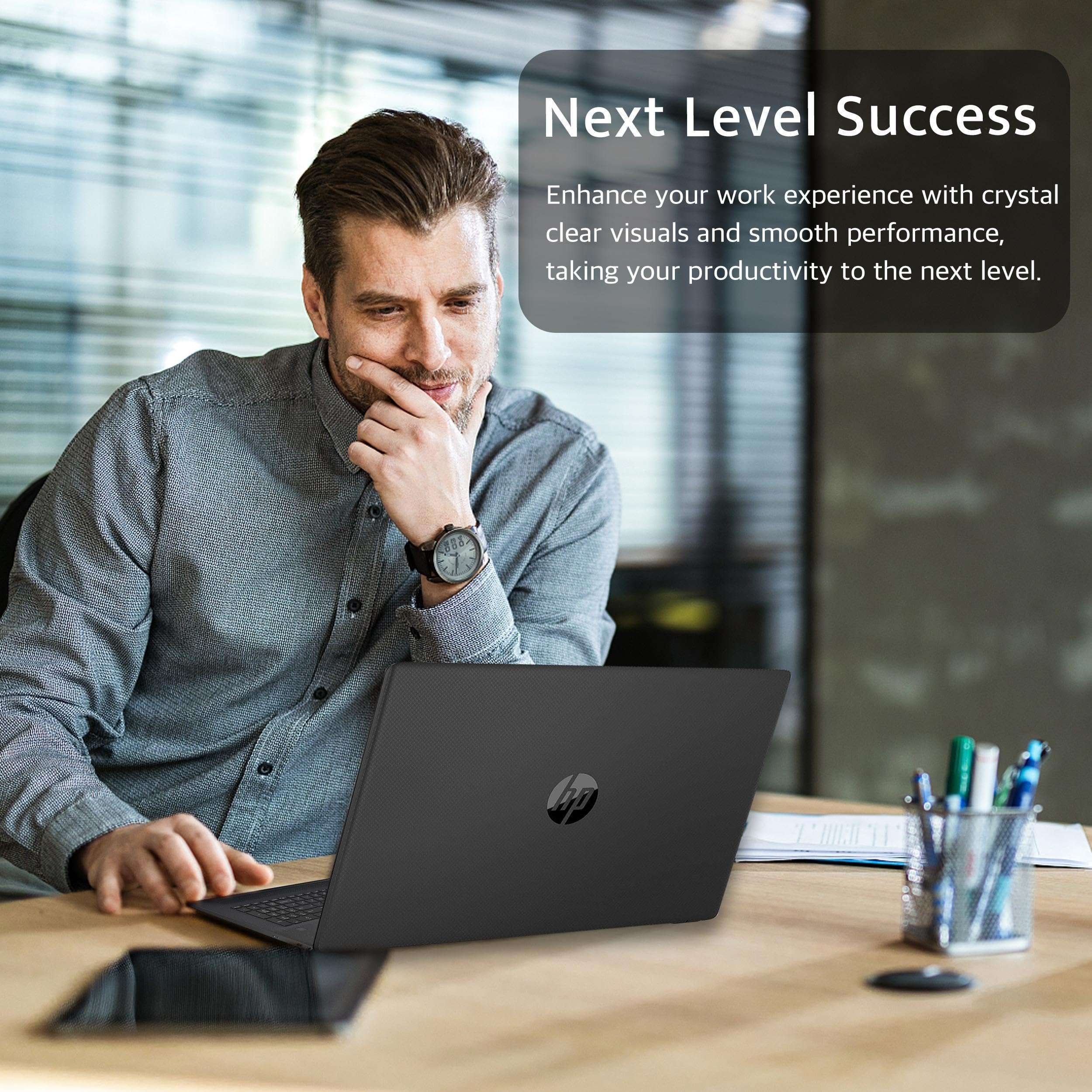 HP 17.3" HD+ Business Laptop, AMD Ryzen 5 5625U Processor, 16GB RAM, 512GB PCIe SSD, Fingerprint Reader, 720p HD Camera, Wi-Fi, HDMI, Win 11 Pro, Black, 32GB Hotface USB Card 6