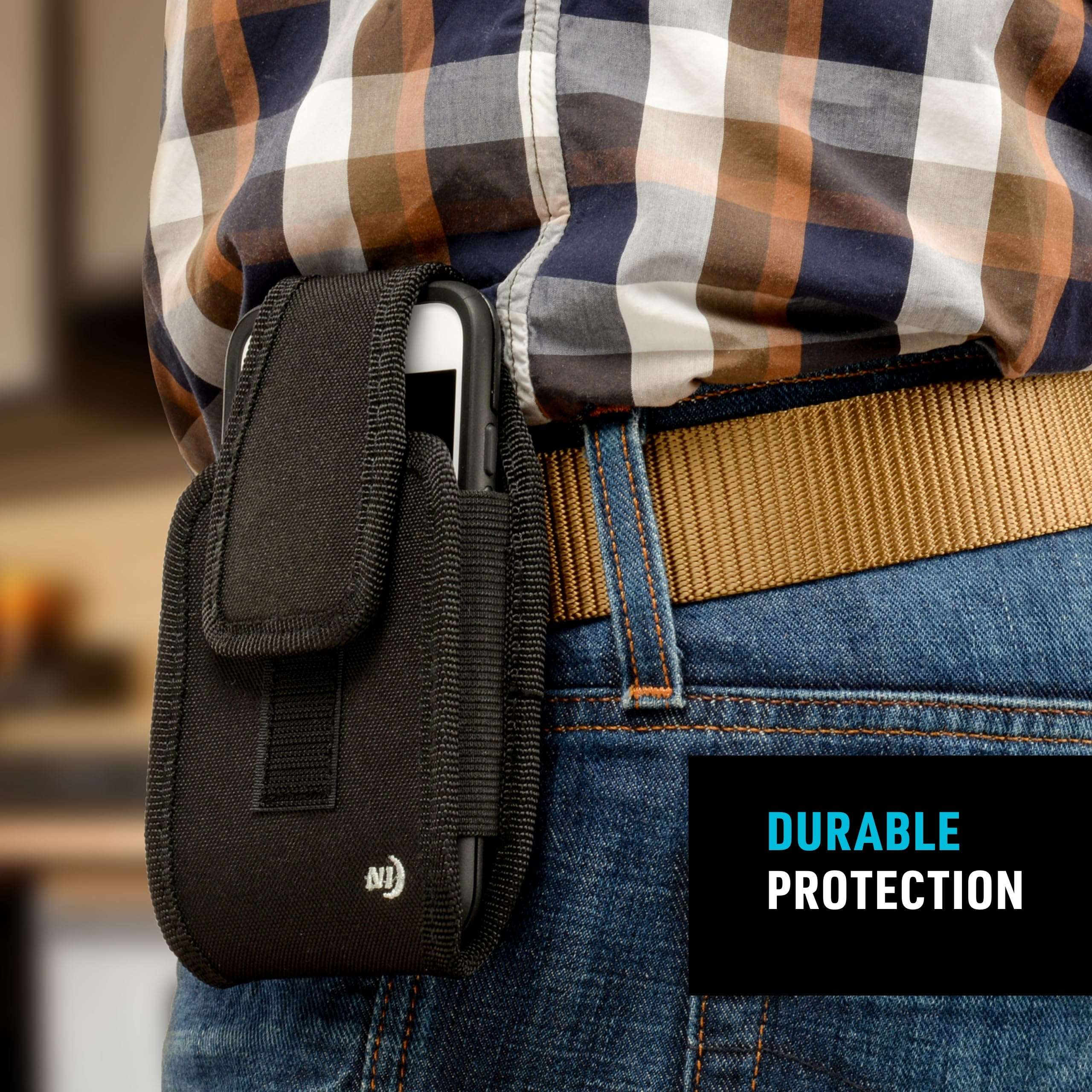 Nite Ize Clip Case Universal Phone Holster - Protective Phone Holster for Men's & Women's Belts - Phone Utility Belt Pouch - Phone Accessories - X-Large, Black 4