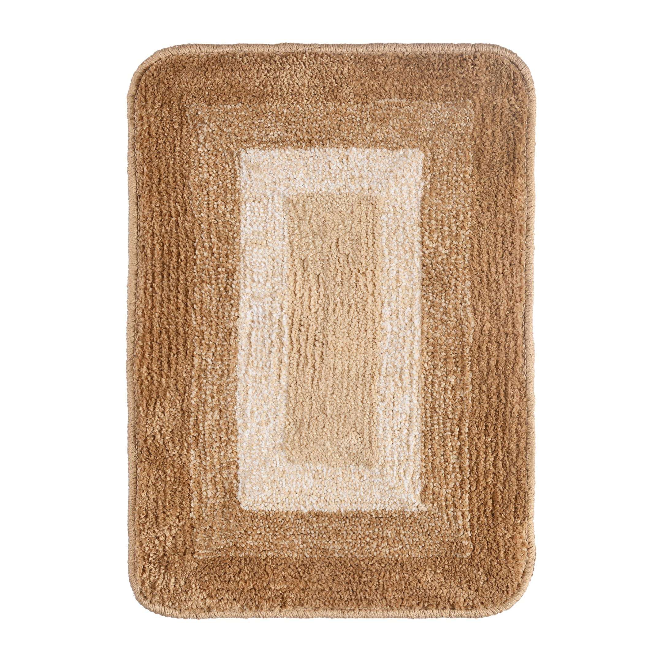 Frame Set of 2 Pcs. Bath-Door Mat 35x50 cm. Antiskid & Washable by Saral Home(Gold) 4