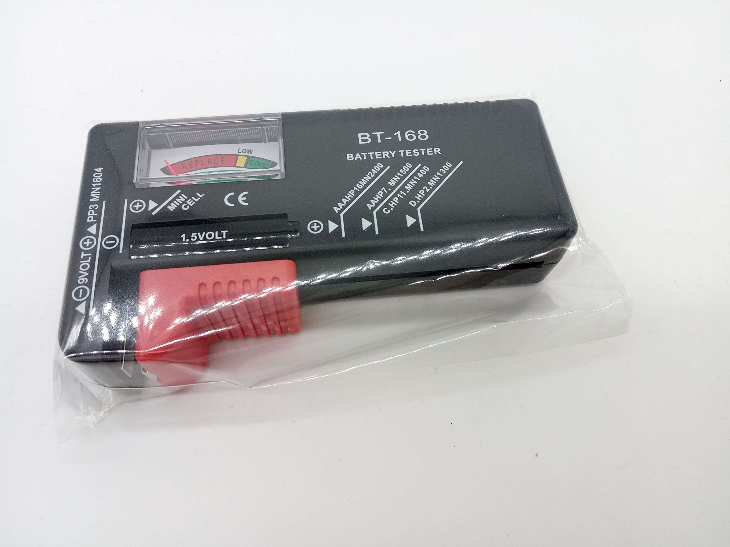 Cotchear Universal Digital Battery Tester Volt Checker for AA AAA C D 9V 1.5V Cell and Button Cell Batteries AA AAA C/D 9V Volt BT-168 Checker Pointer Battery Tester 6