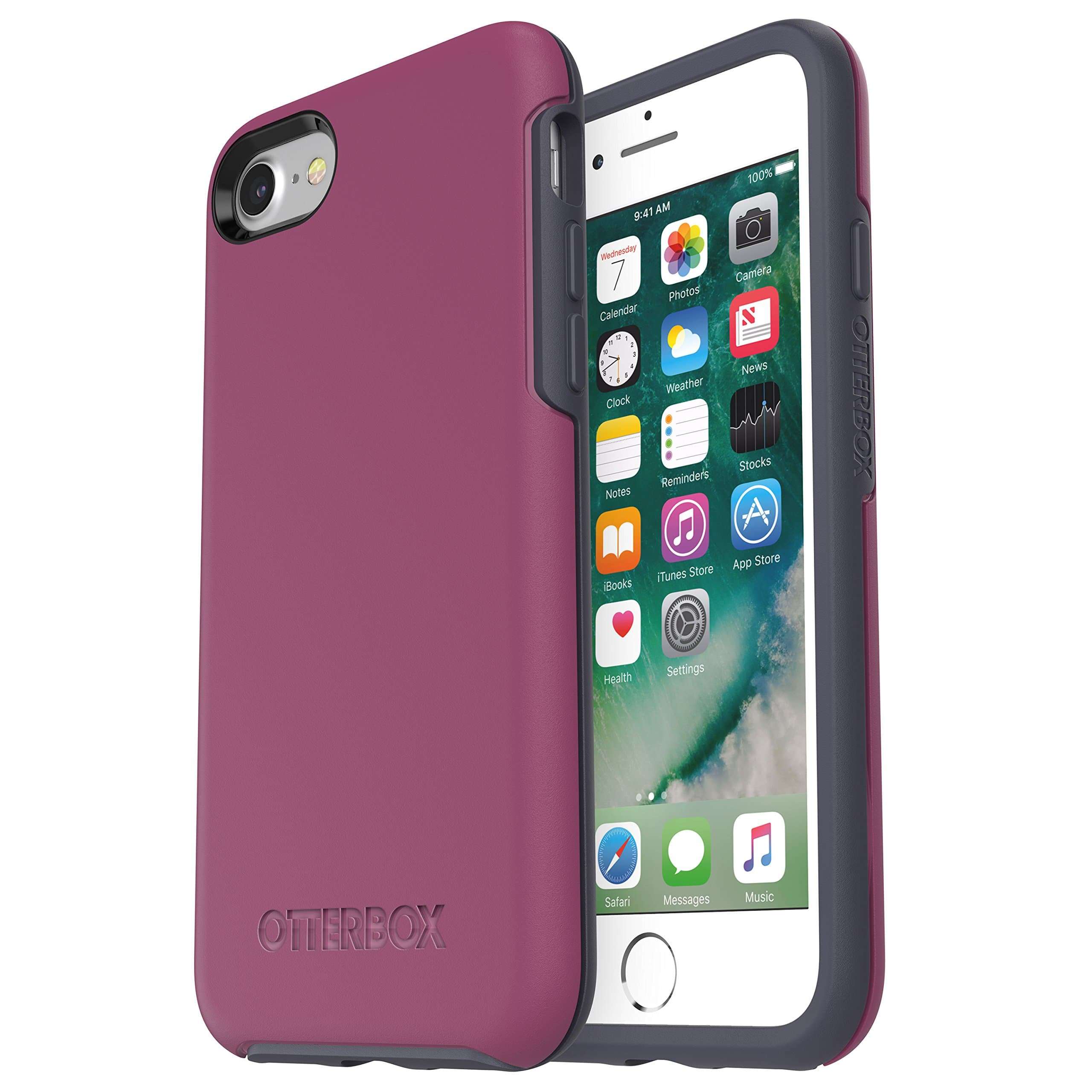 OtterBox iPhone SE 3rd/2nd Gen, iPhone 8/7 (Not Compatible with Plus Sized Models) Symmetry Series Case - MIX BERRY JAM, Ultra-Sleek, Wireless Charging Compatible, Raised Edges Protect Camera & Screen 2