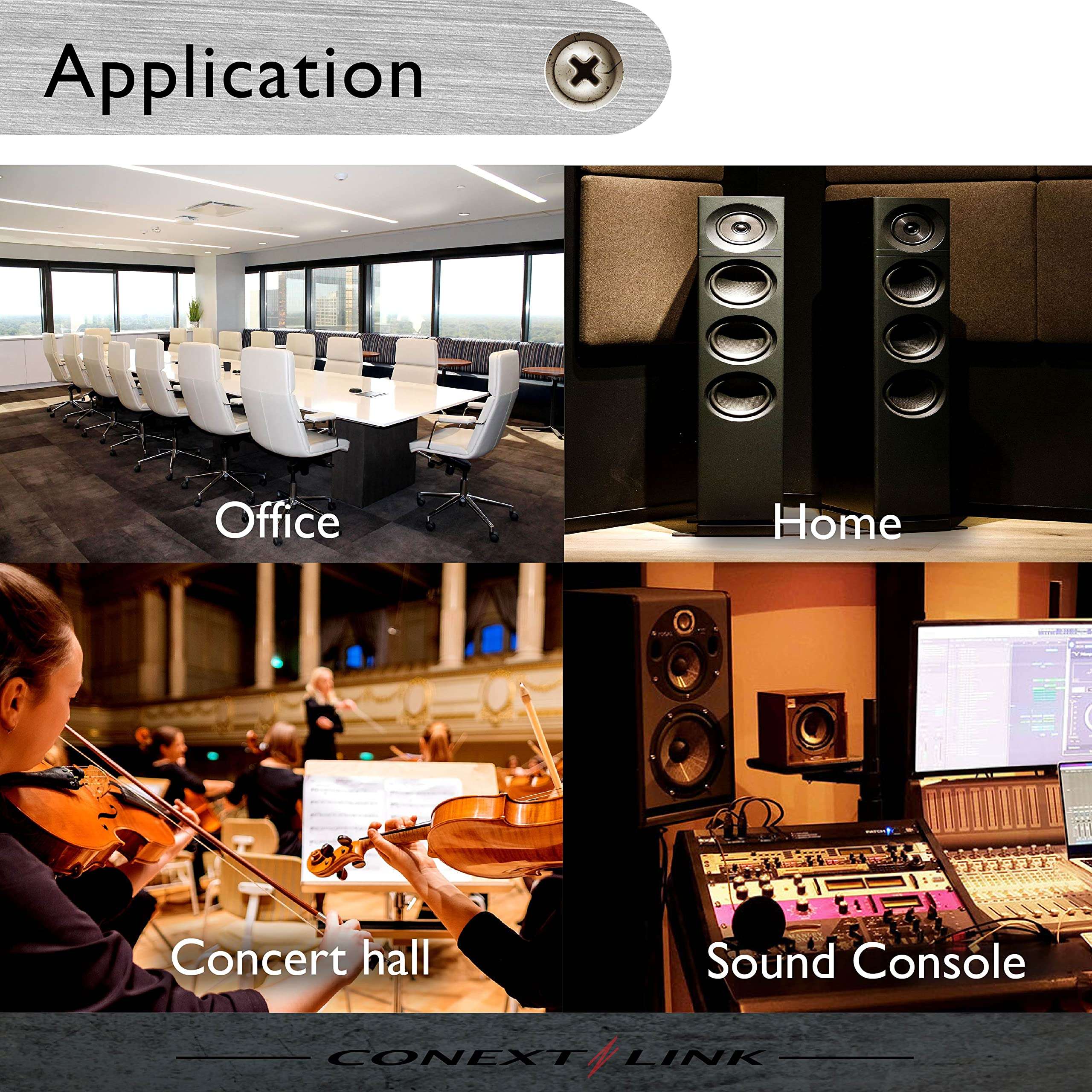 RG6 Quad Shield Coaxial Cable F Connector 18 AWG 3GHZ 75 Ohm Sat TV (2FT, Black) 6