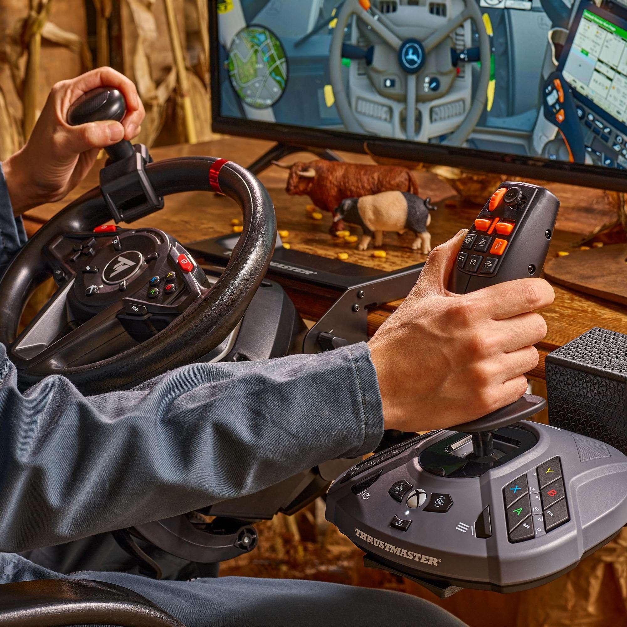 Thrustmaster SimTask Farmstick XBOX Edition, 3-Axis Joystick for Farm Simulation Gaming (Compatible with XBOX & PC) 6