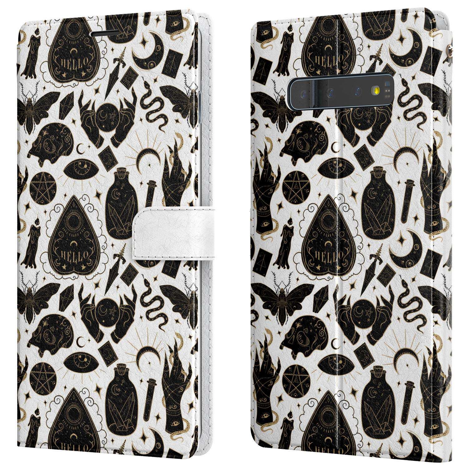 Lex Altern Wallet Case Compatible with Samsung Galaxy Note 20 Ultra 5G S20 S10 Plus S9 8 A71 A70 A50 A21 Occult Shockproof Cover Mystical PU Leather Cute Magnetic Witchcraft Slim Magic Ouija walh056 1