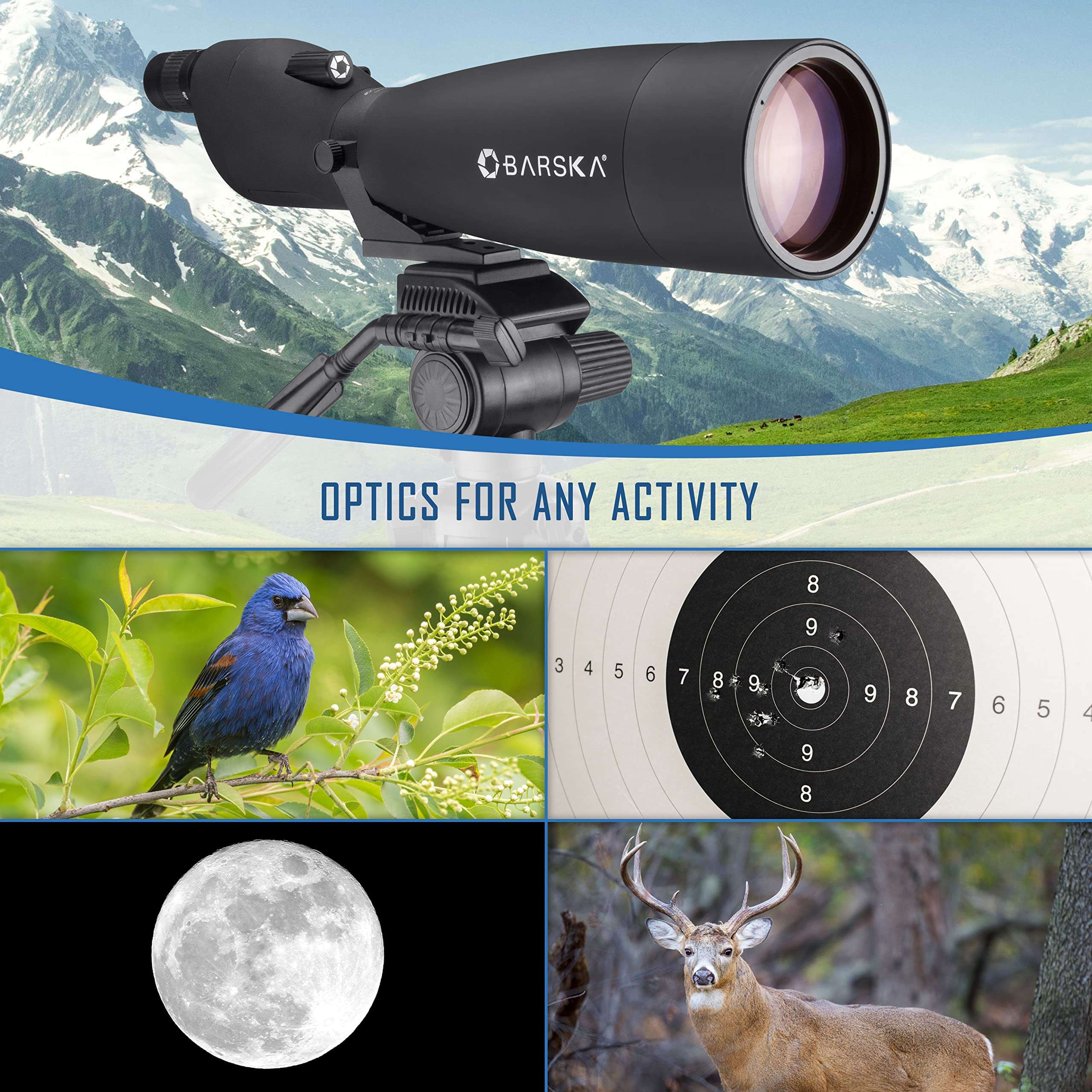 Barska Colorado 30-90x90mm Straight Spotting Scope with Tripod – Waterproof, Fully Coated Optics, Sunshade, and Carrying Cases 4