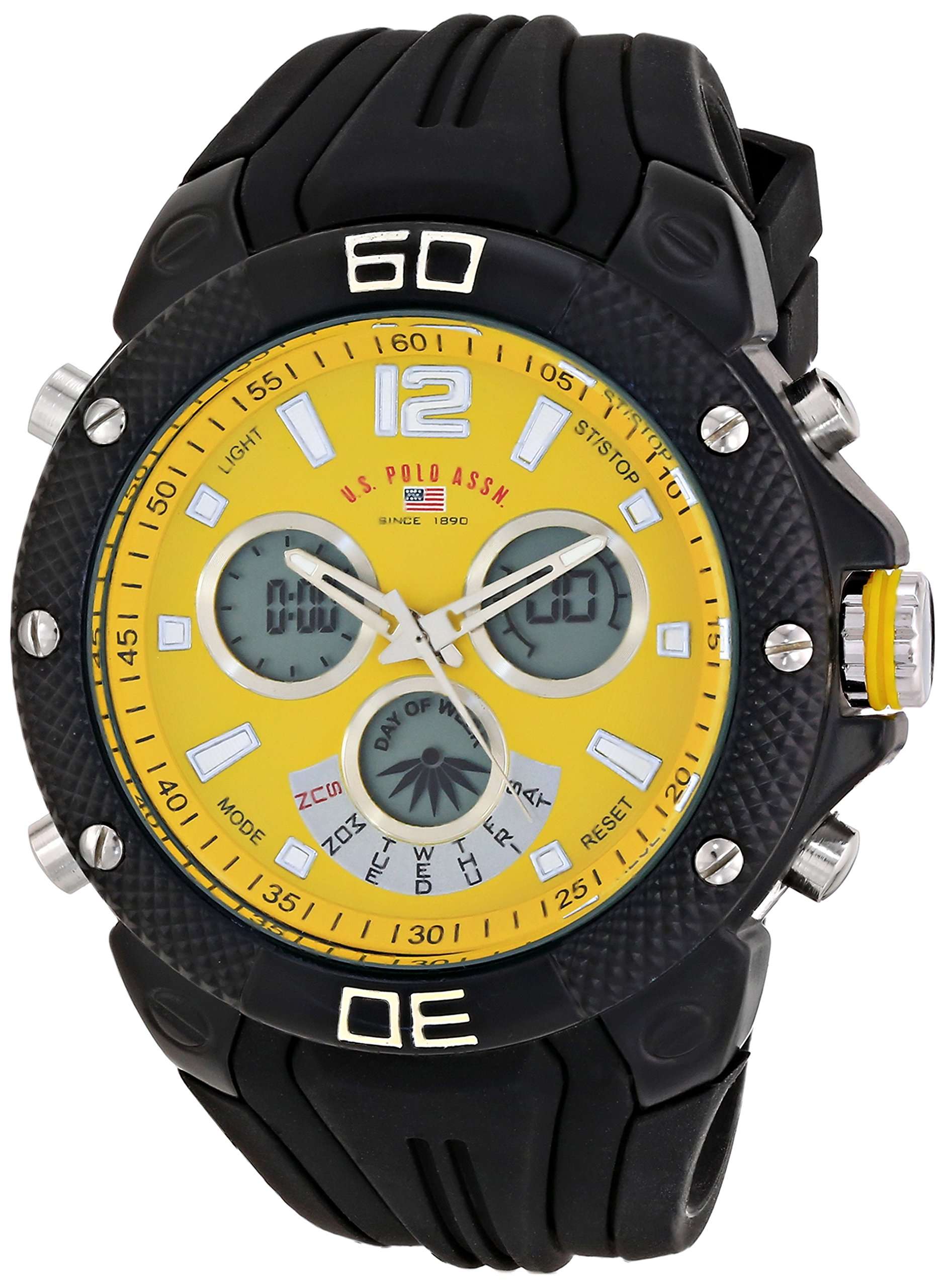 U.S. Polo Assn. Sport Men's US9494 Analog-Digital Display Analog Quartz Black Watch 1