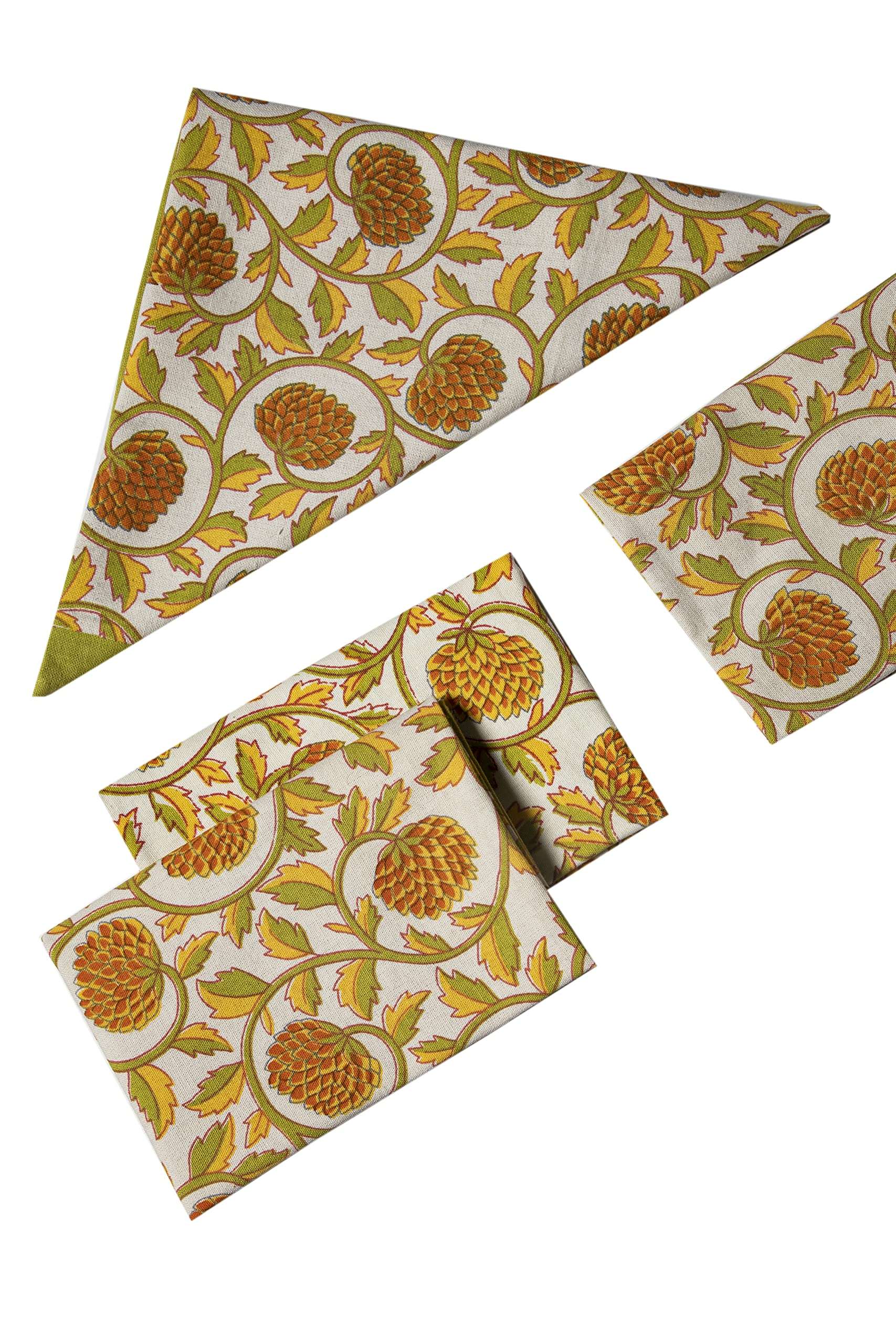 CONTRAST LIVING Arati Hand Block Printed Kitchen Towel/Dish Towel/Hand Towel Multi Color Set of 3 Pcs 2