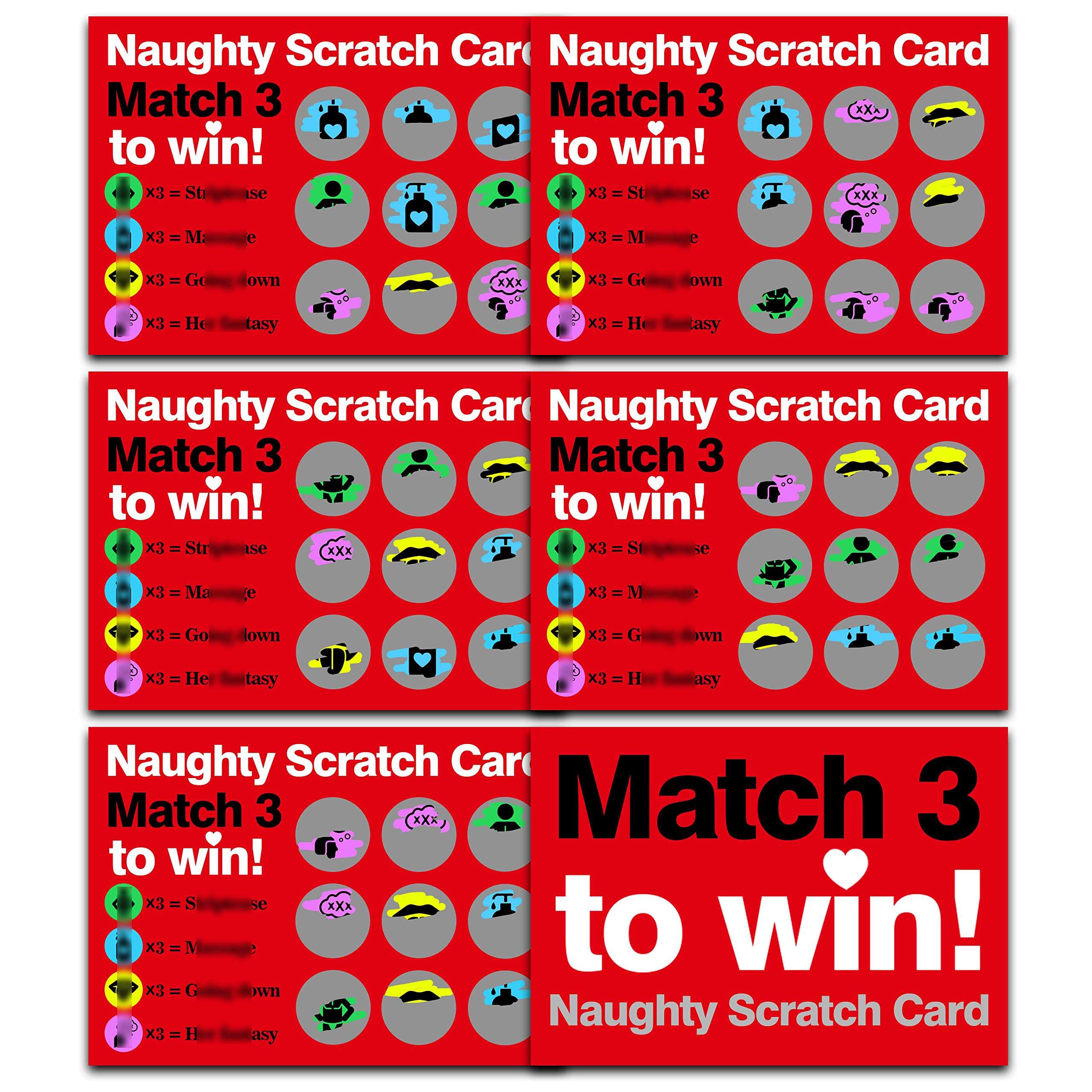 Naughty Scratch Off Game Card with Envelope - Naughty Scratch Cards for Adults - Anniversary, Birthday Gifts for Girlfriend, Wife - Rude Gift for Her (5 Pack)-03 1