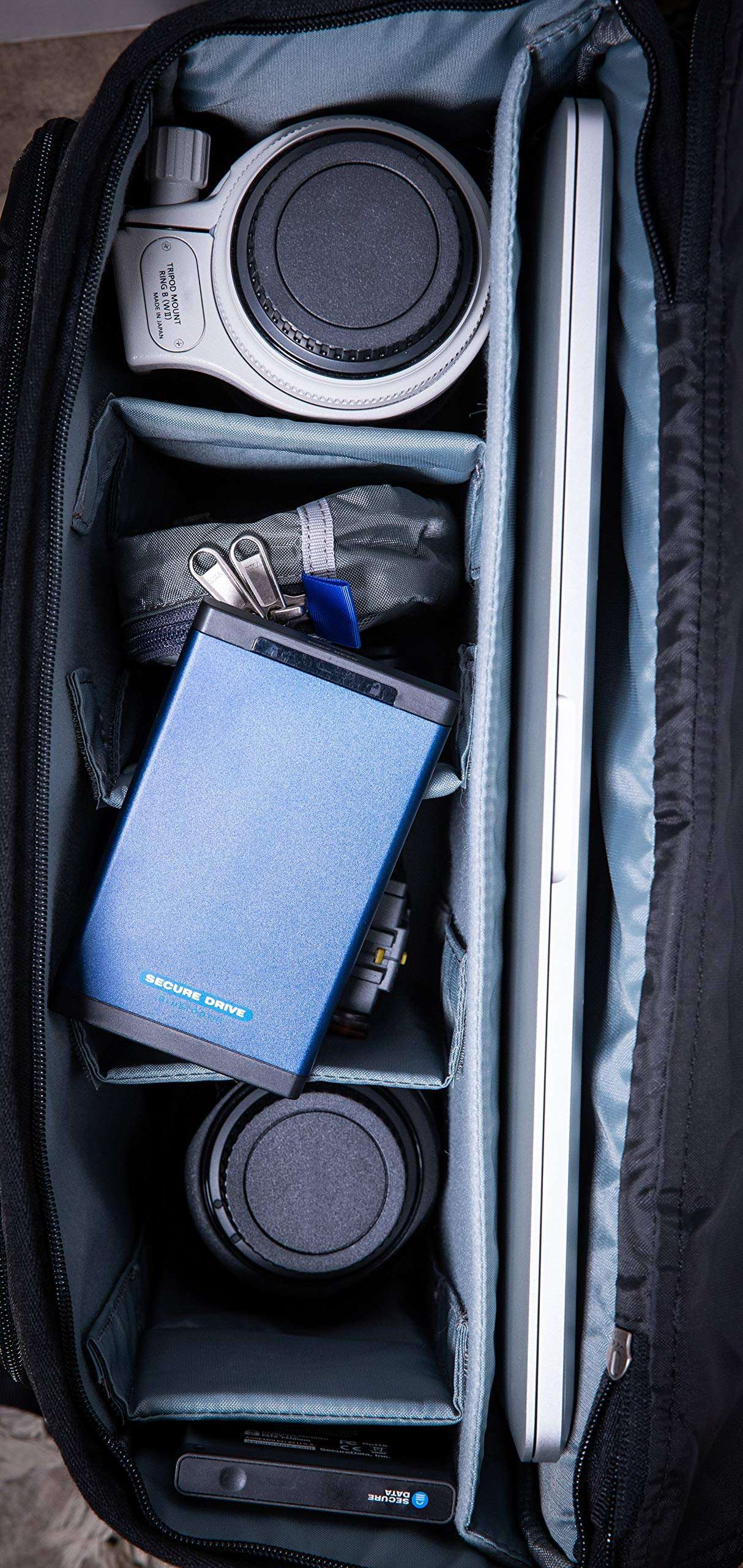 SecureData SecureDrive BT 4TB Hardware Encrypted USB 3.0 Ext Drive FIPS 140-2 Level 3 Unlock via Phone app TAA Compliant, CJIS, HIPAA, CMMC, GDPR Compliant, Works with Mac and Win Free AV 5