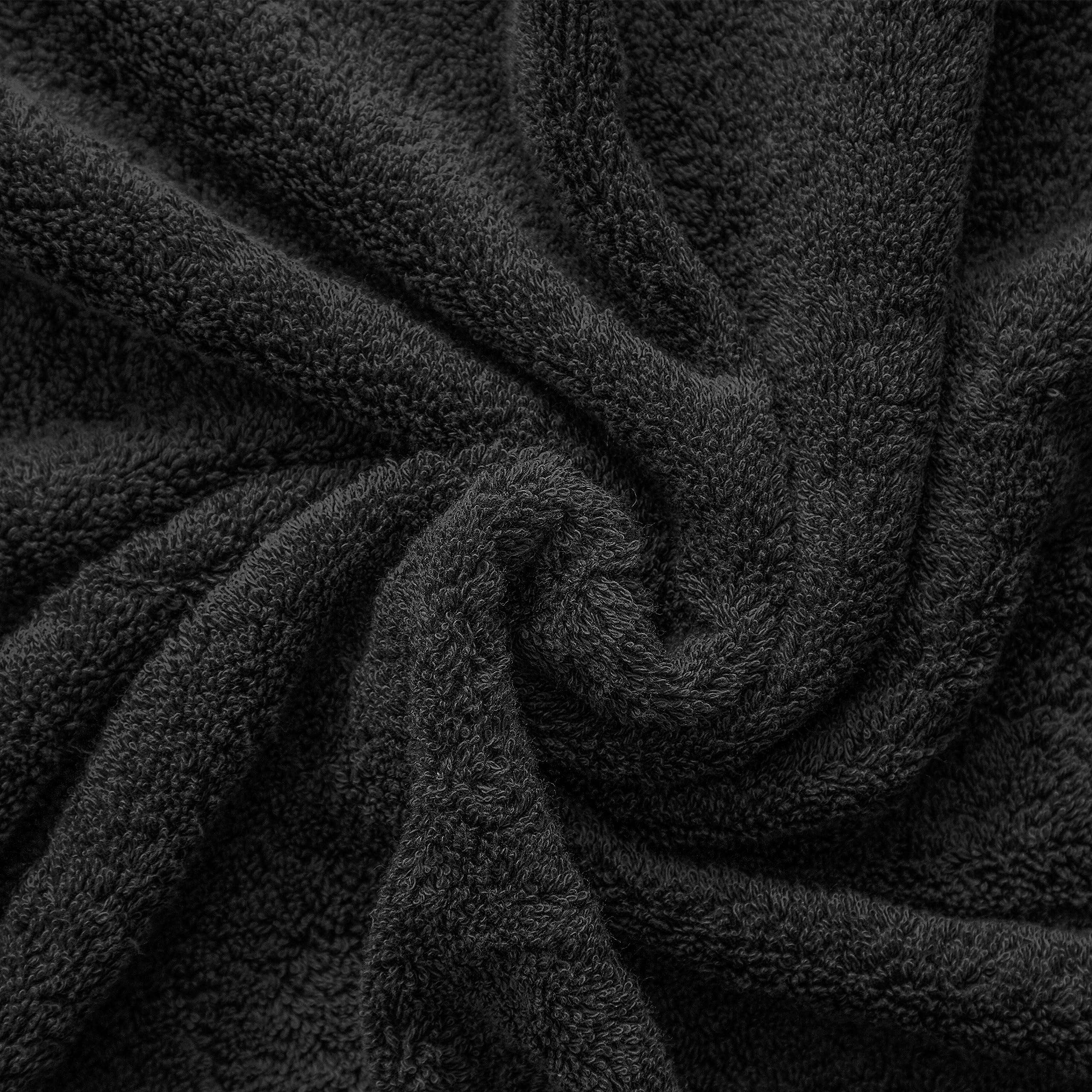 40x80 Inches Jumbo Size, Thick & Large 650 GSM Bath Sheet Cotton, Luxury Hotel & Spa Quality, Absorbent and Soft Decorative Kitchen and Bathroom Turkish Towels, Coal Black 4