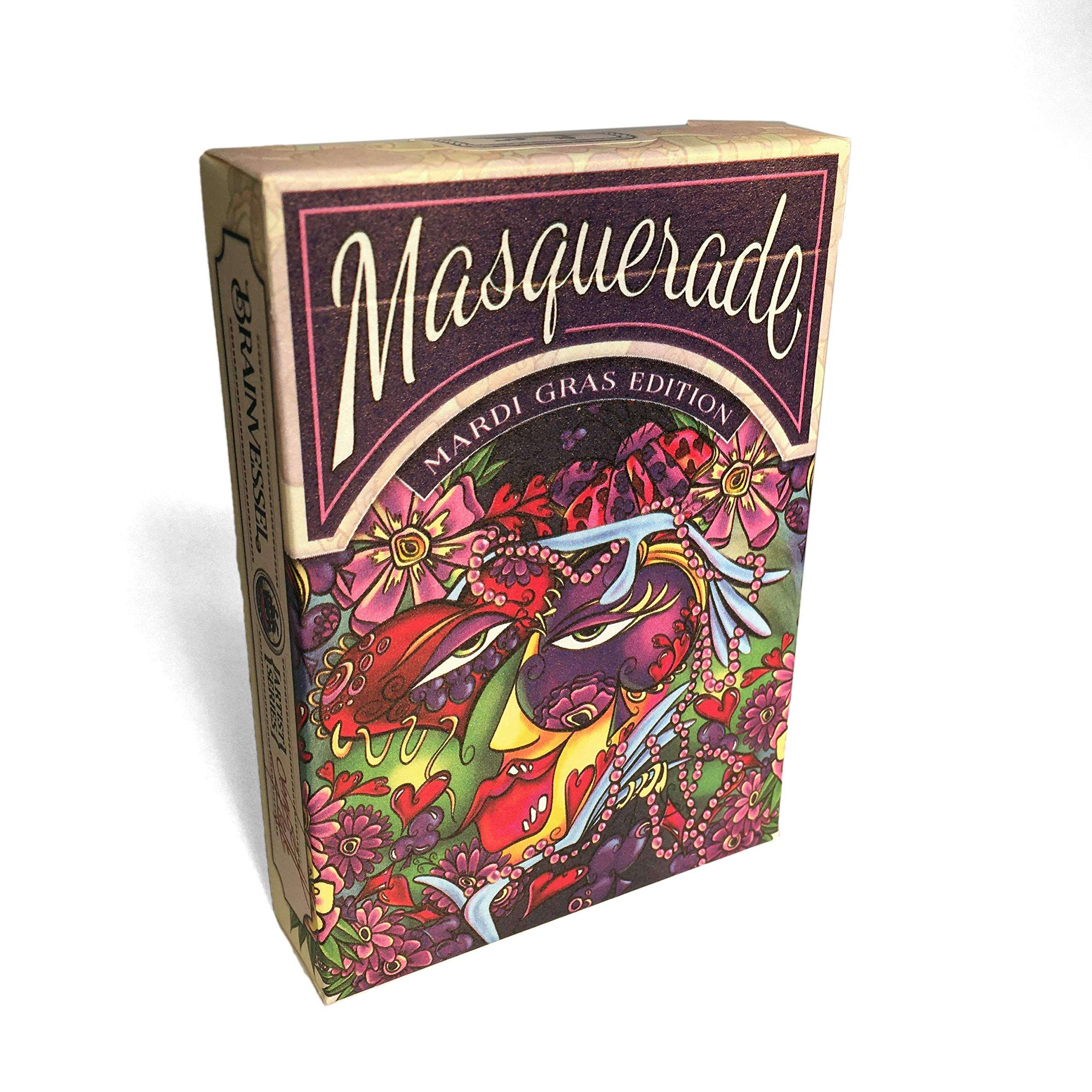 Brain Vessel Cargo Masquerade Deck of Playing Cards with Custom Artwork by Denyse Klette (Mardi Gras Edition) 1