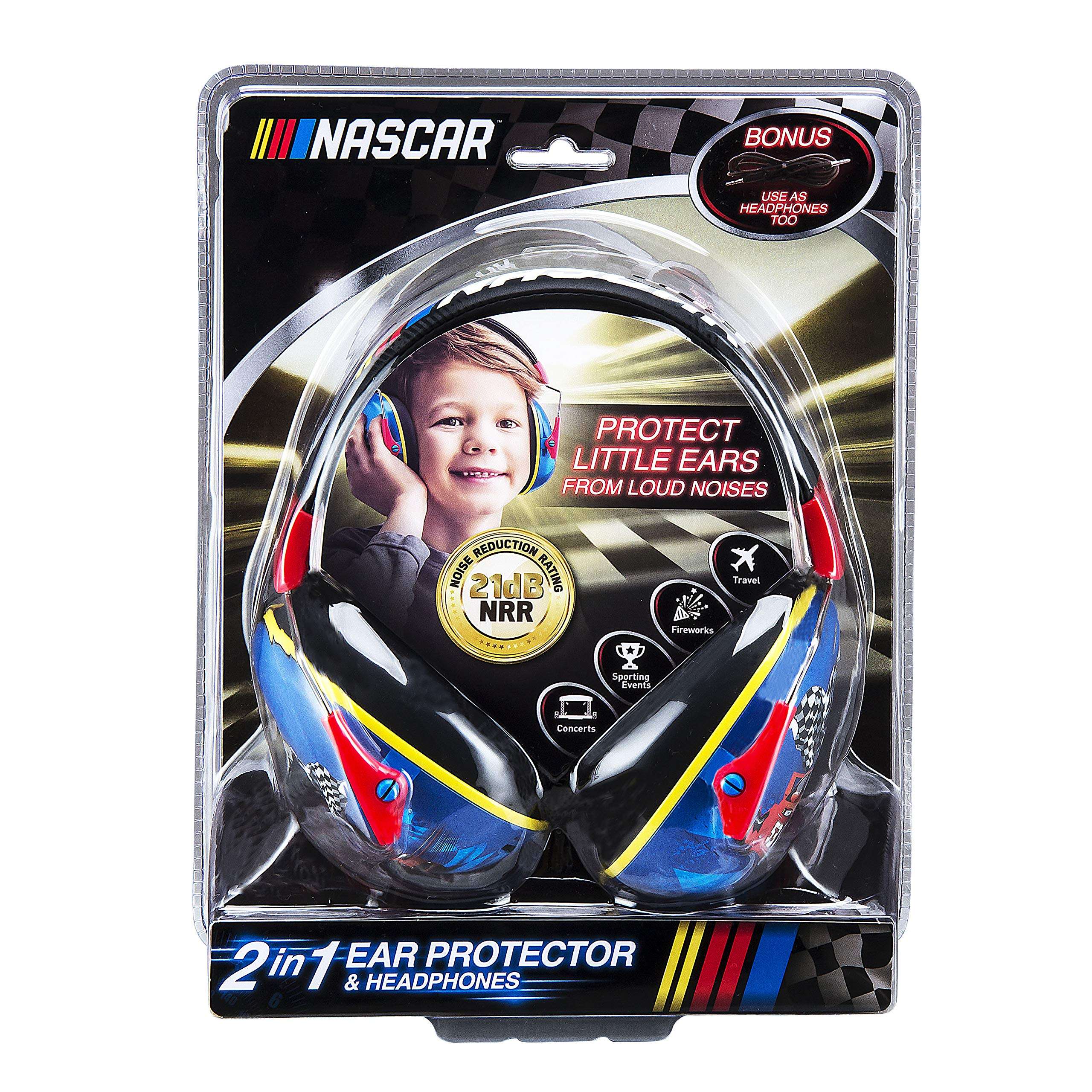 Kids Ear Protectors and Headphones 2 in 1 Noice Reduction and Headphones for Kids Ultra Lightweight (Nascar) 5